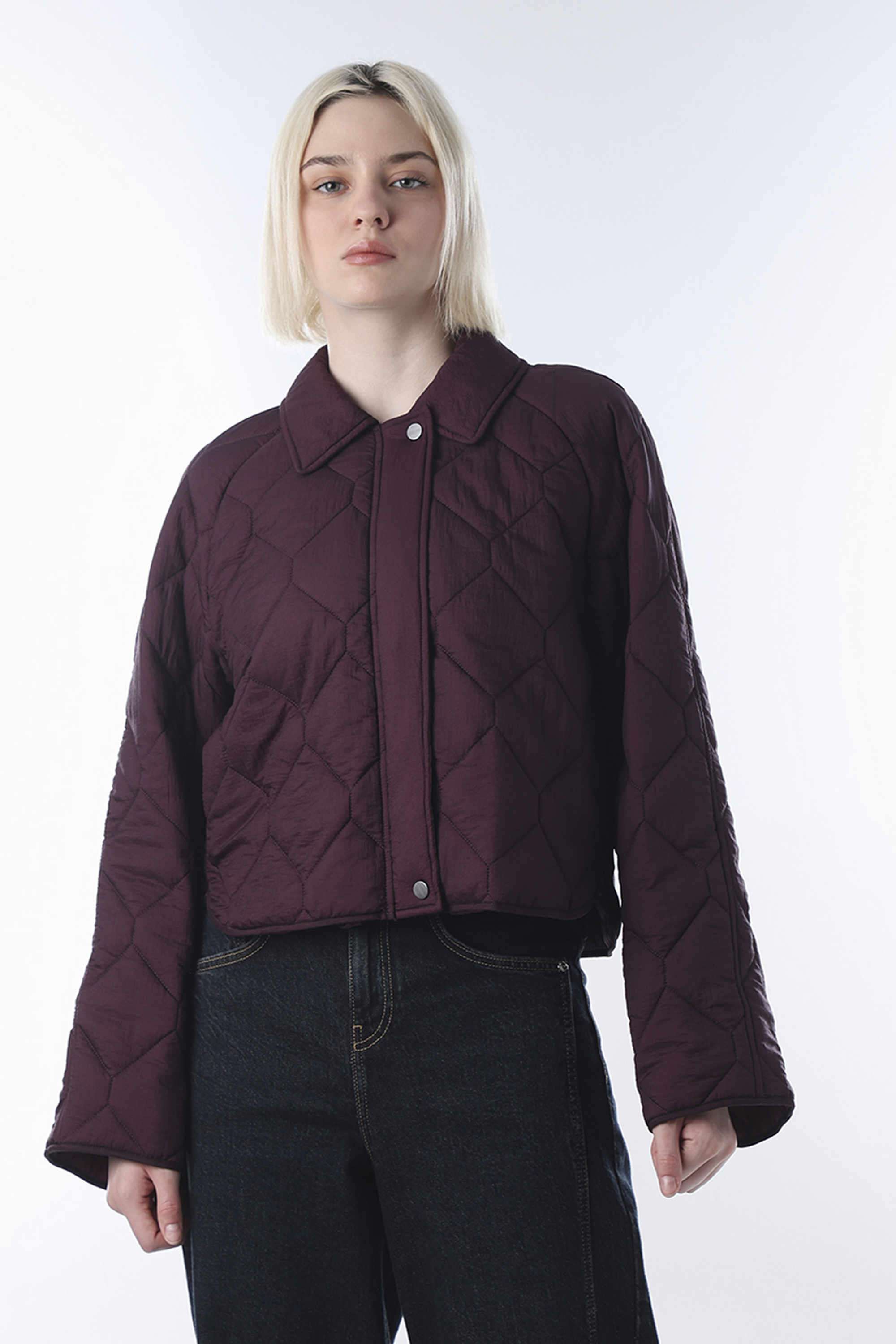 Solid-Collared-Nylon-Women-s-Casual-Wear-Jacket