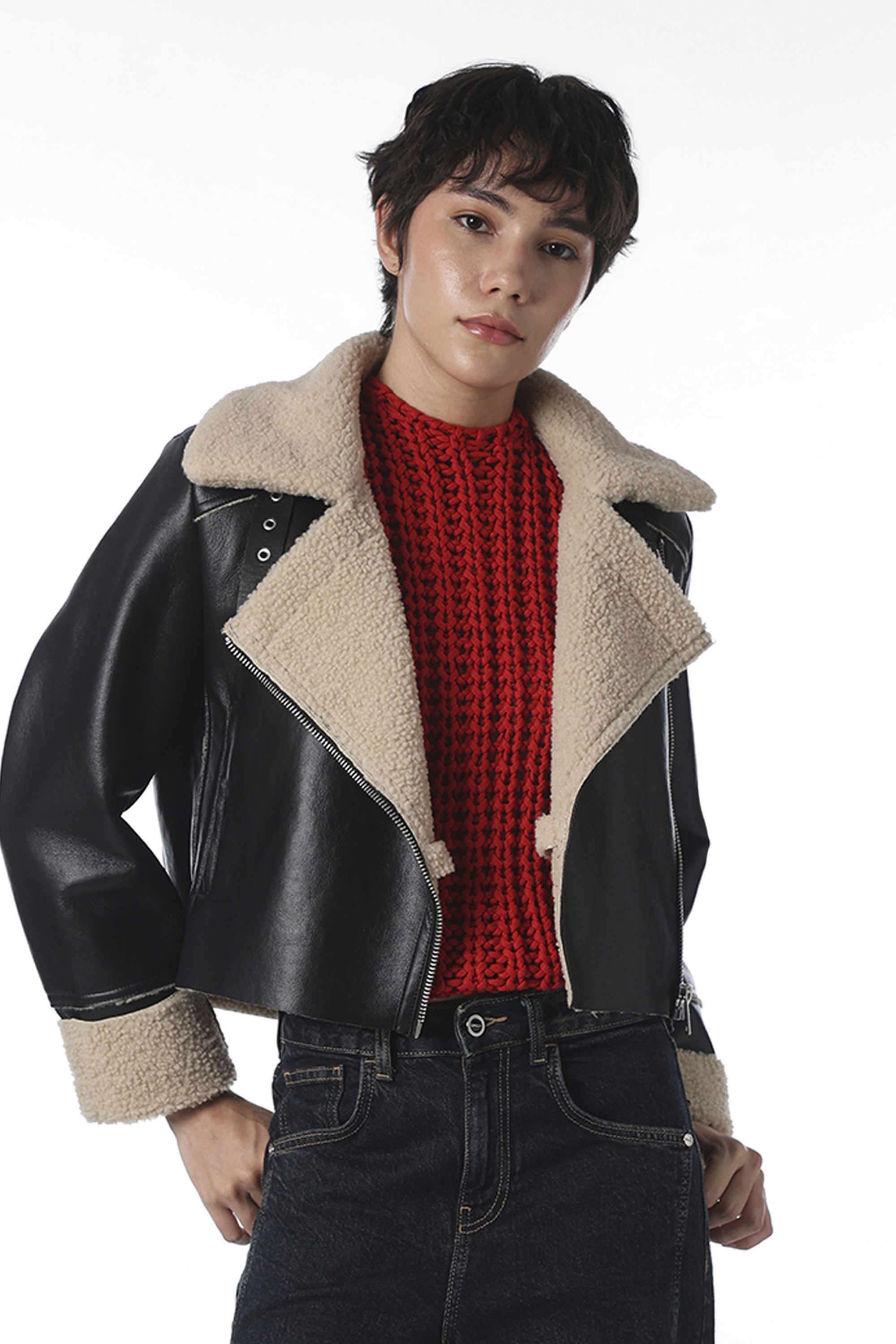 Solid-Collared-Polyester-Women-s-Winter-Wear-Jacket