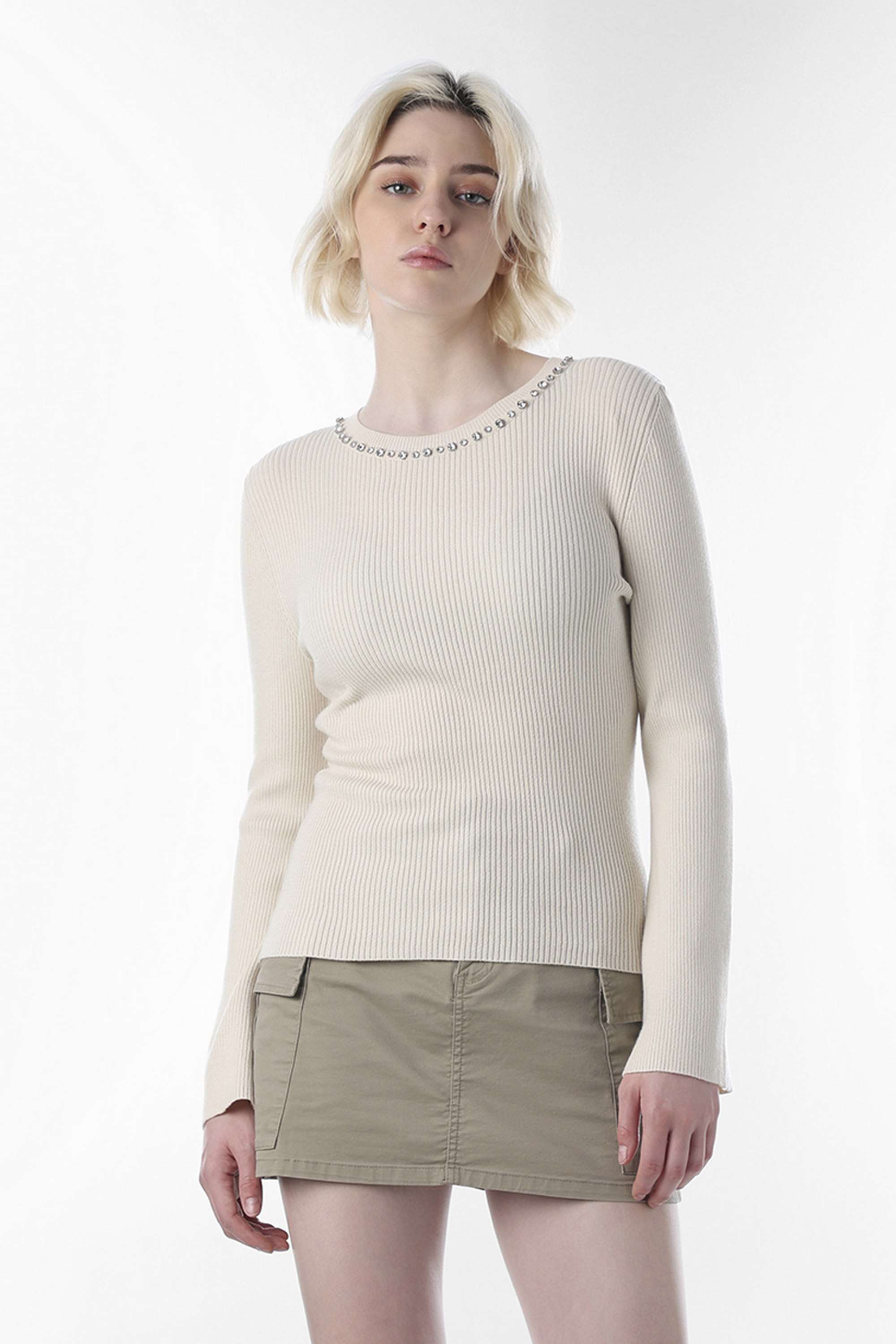 Solid-Round-Neck-Viscose-Women-Casual-Wear-Pullover