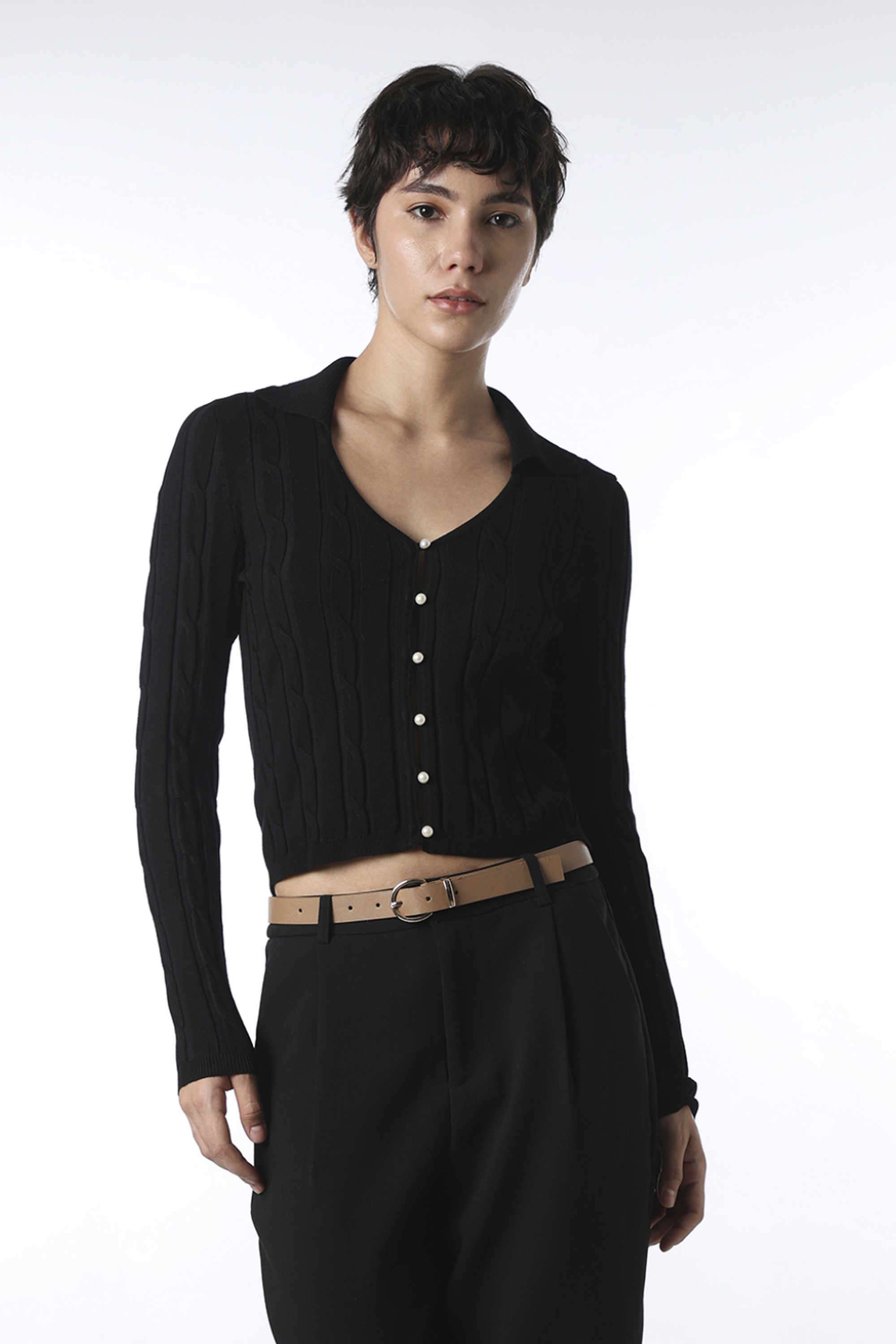 Solid-Viscose-V-Neck-Women-s-Casual-Wear-Pullover