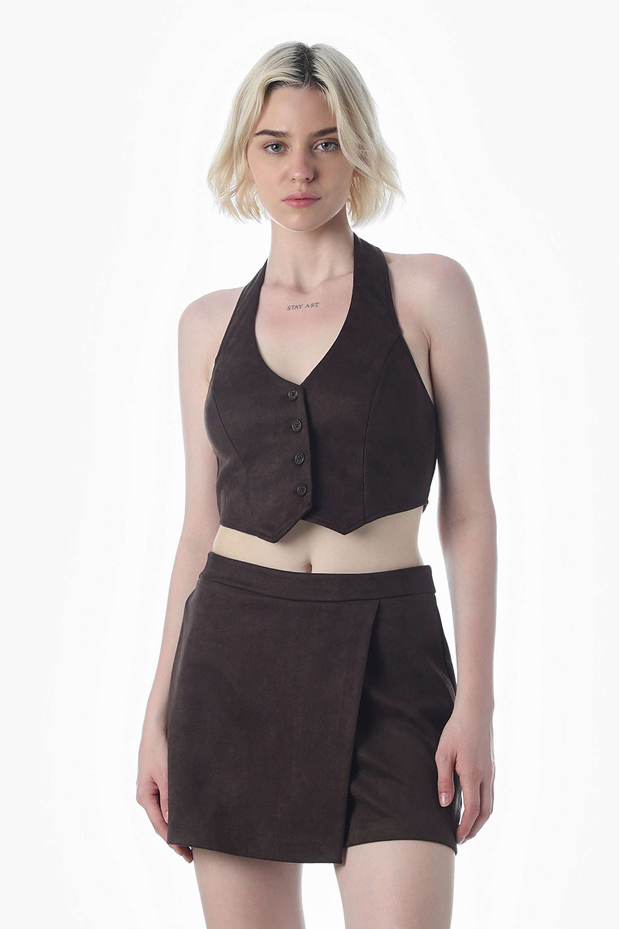 Solid-Scoop-Neck-Polyester-Women-Casual-Wear-Top