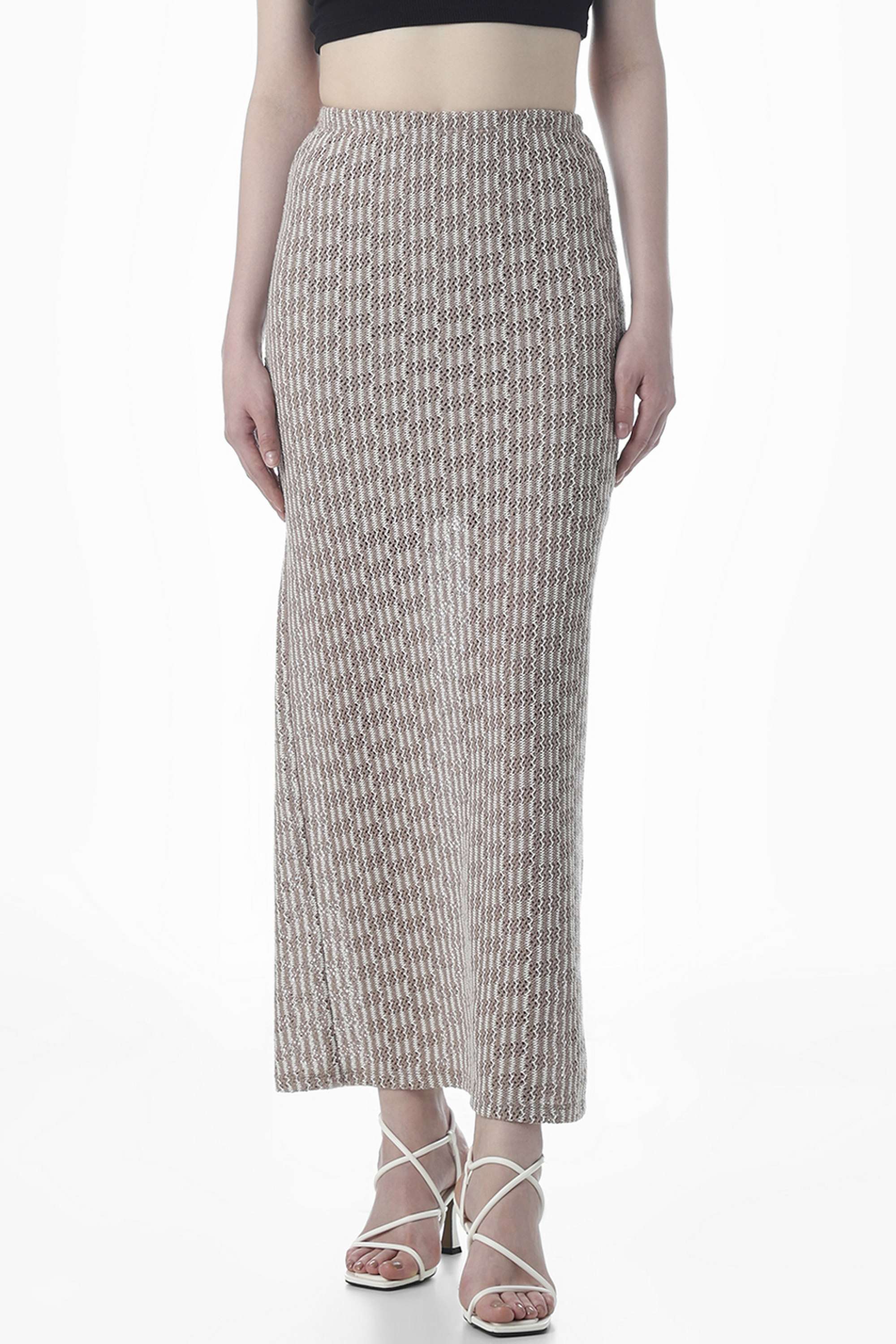Regular-Fit-Full-Length-Polyester-Women-s-Casual-Wear-Skirt