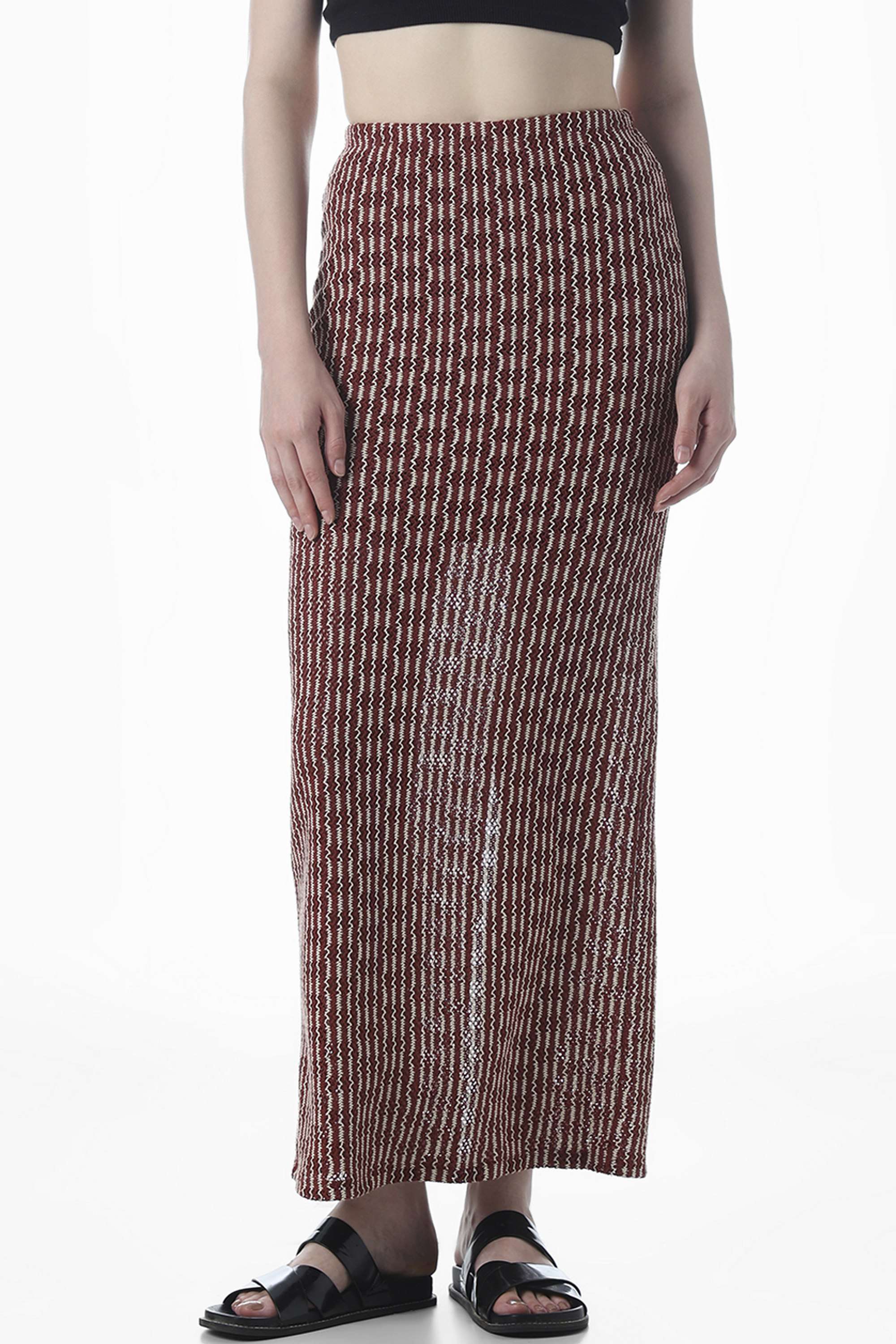 Regular-Fit-Full-Length-Polyester-Women-s-Casual-Wear-Skirt