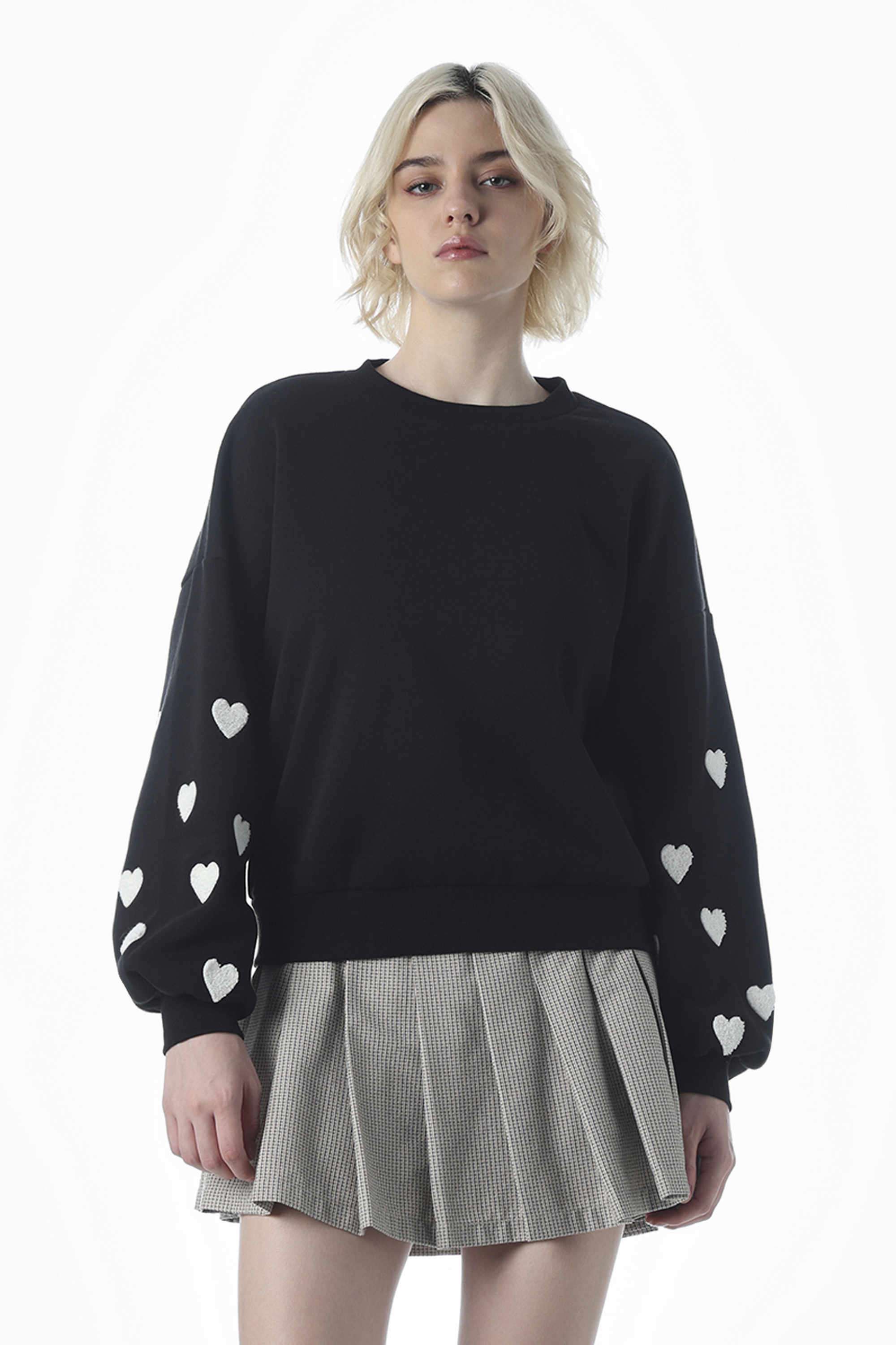 Solid-Cotton-Round-Neck-Women-s-Sweatshirt