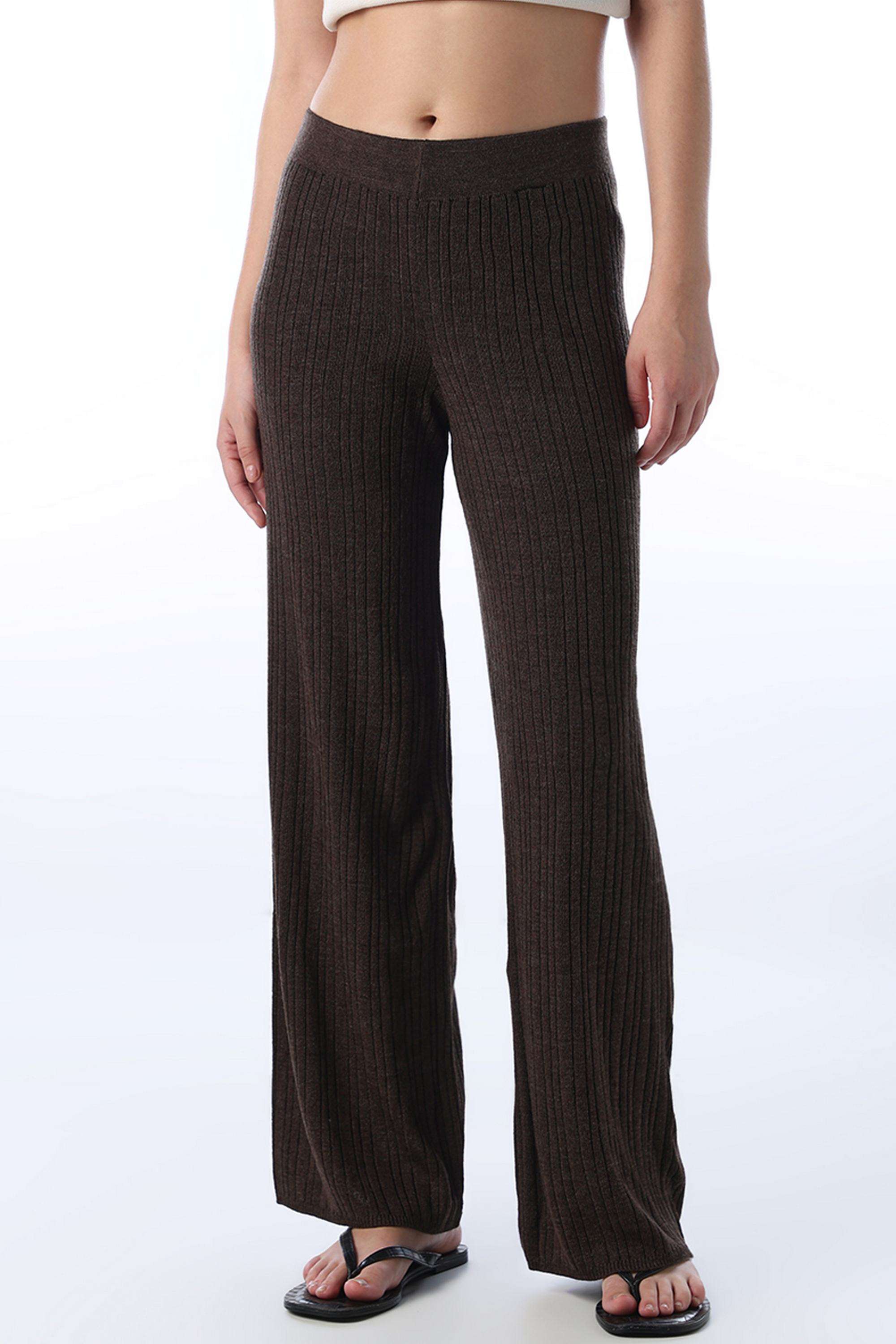 Stripes-Regular-Fit-Acrylic-Women-s-Casual-Wear-Pants