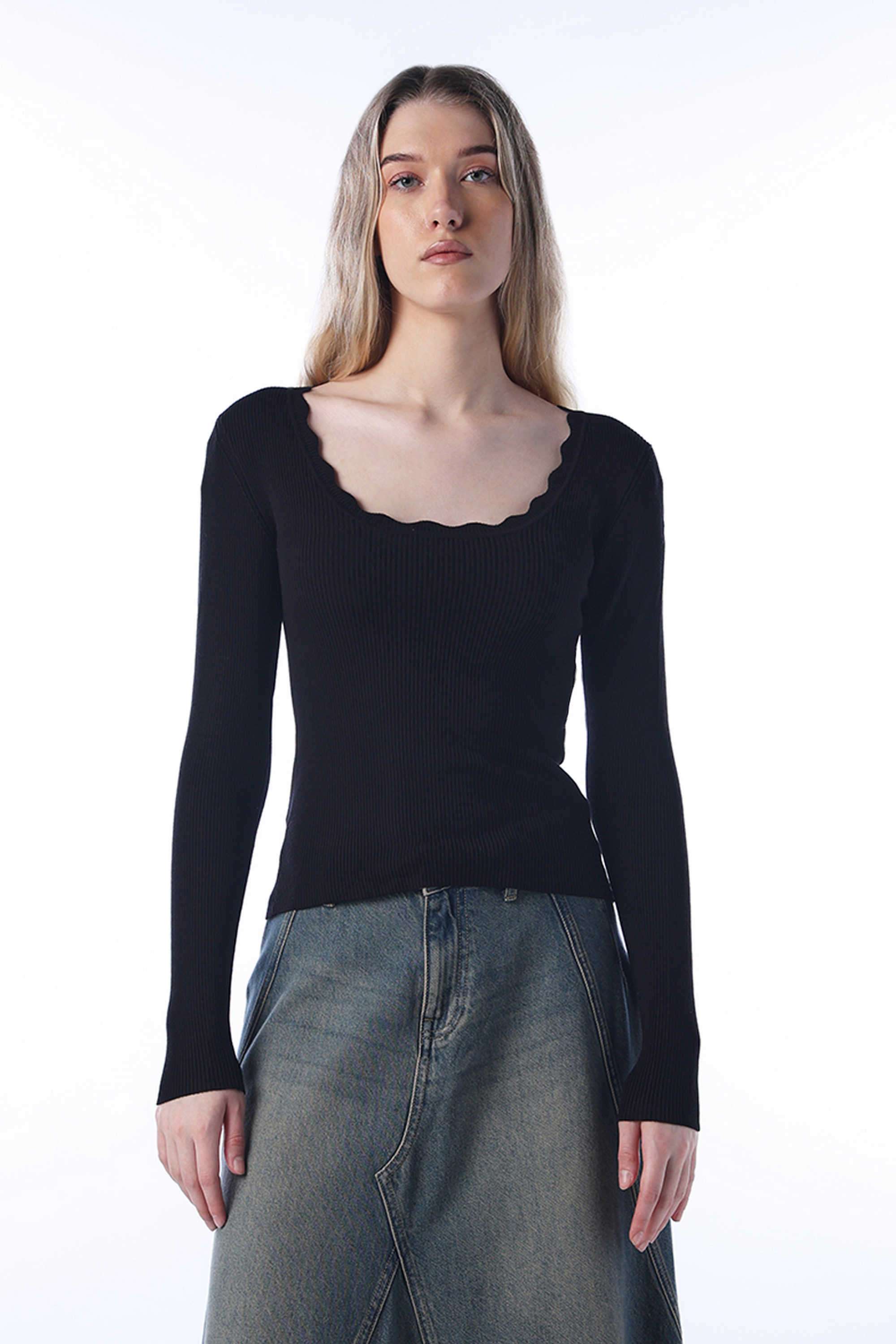 Solid-Scoop-Neck-Viscose-Women-s-Casual-Wear-Pullover