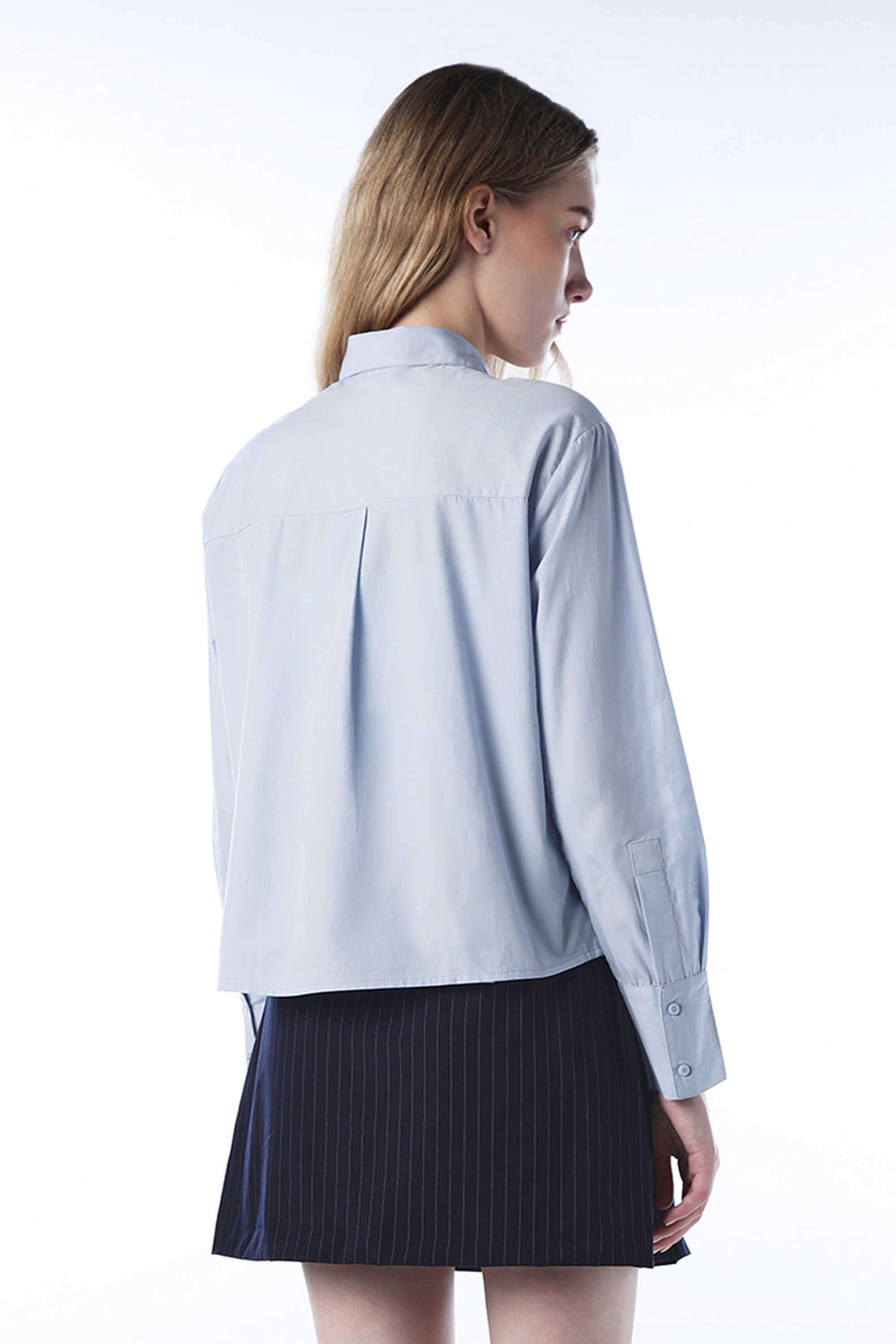 Embellished-Polyester-Collared-Women-s-Shirt