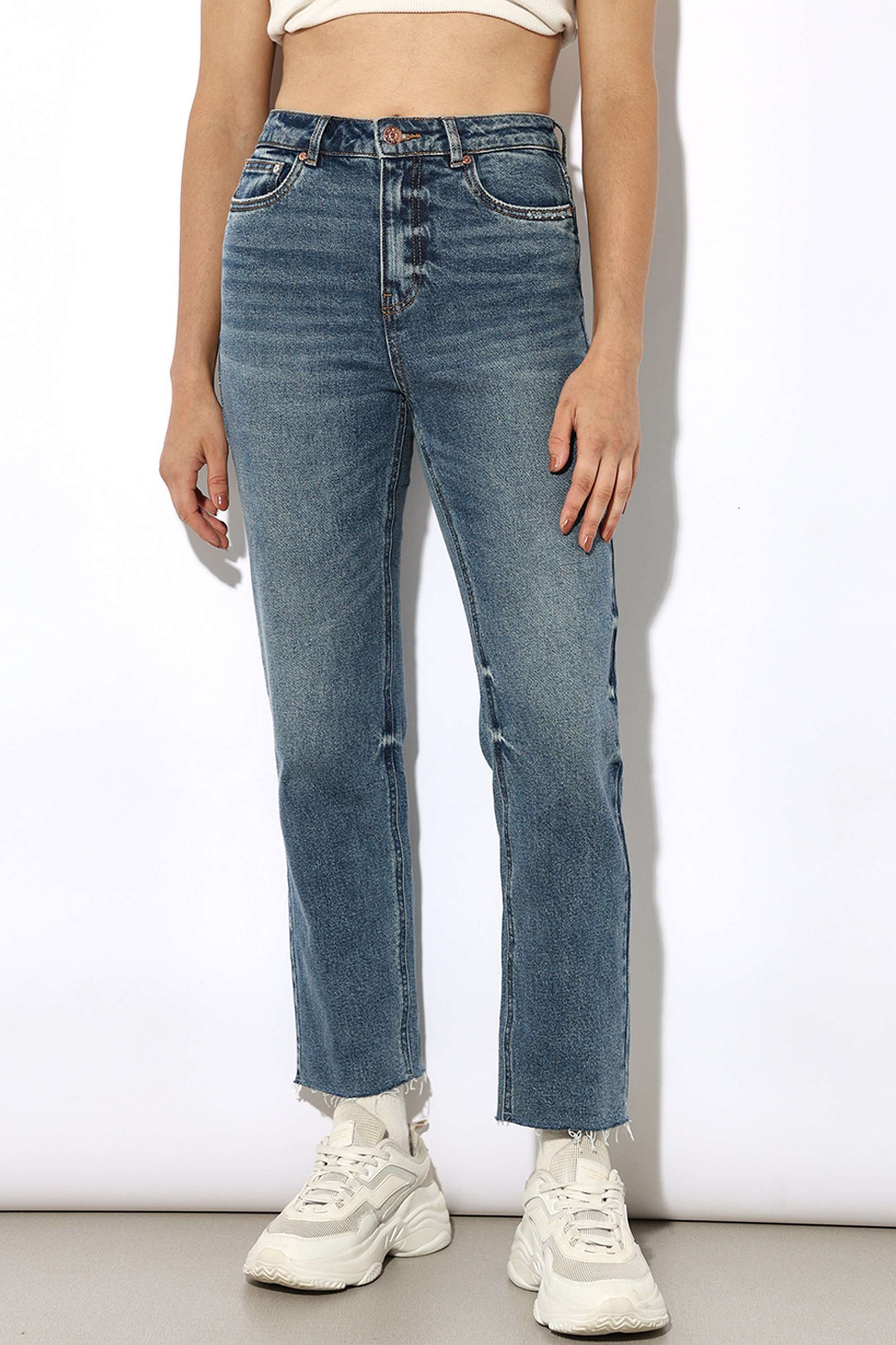 Solid-Cotton-Women-s-Casual-Wear-Jeans