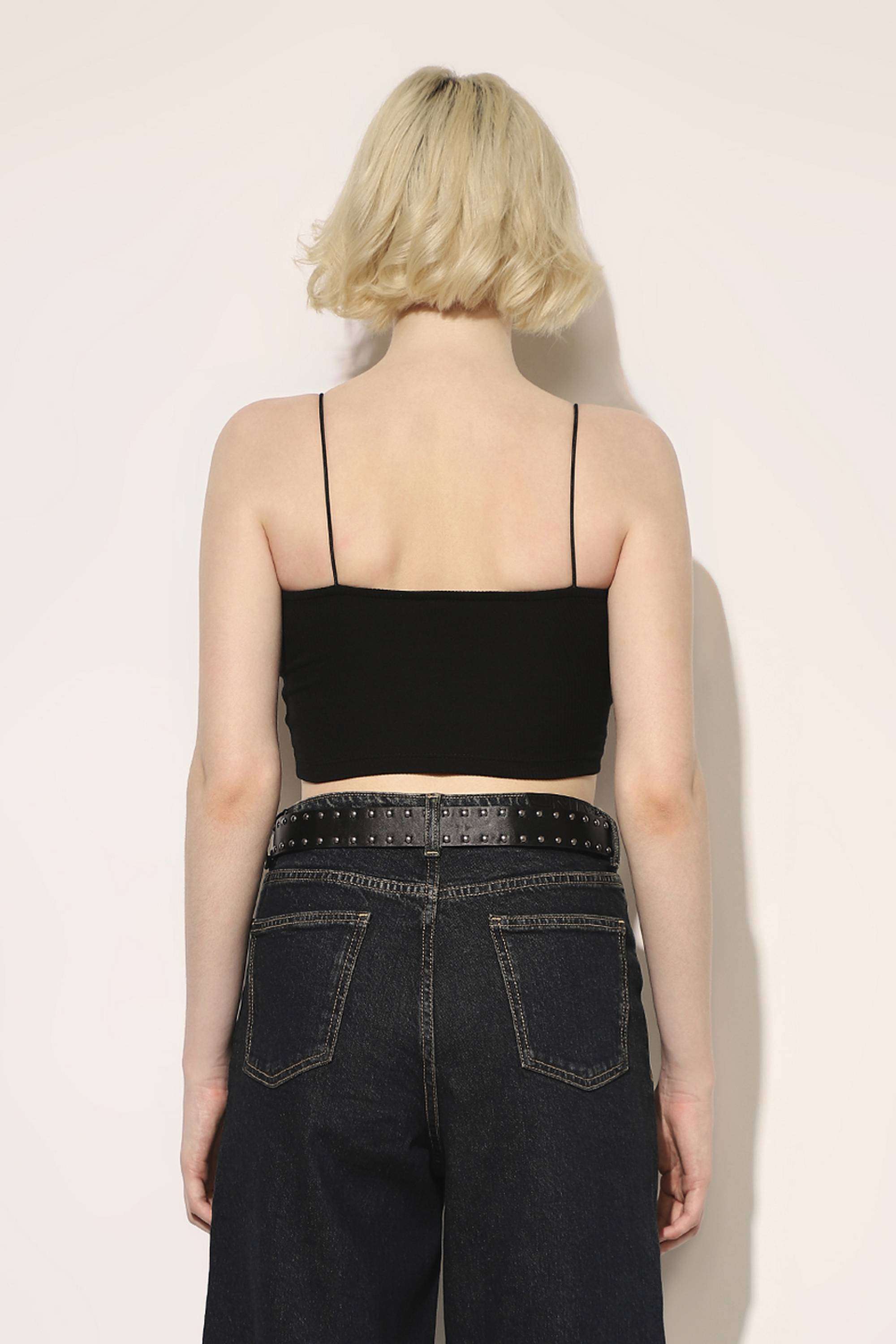 Solid-Cotton-Square-Neck-Women-s-Top