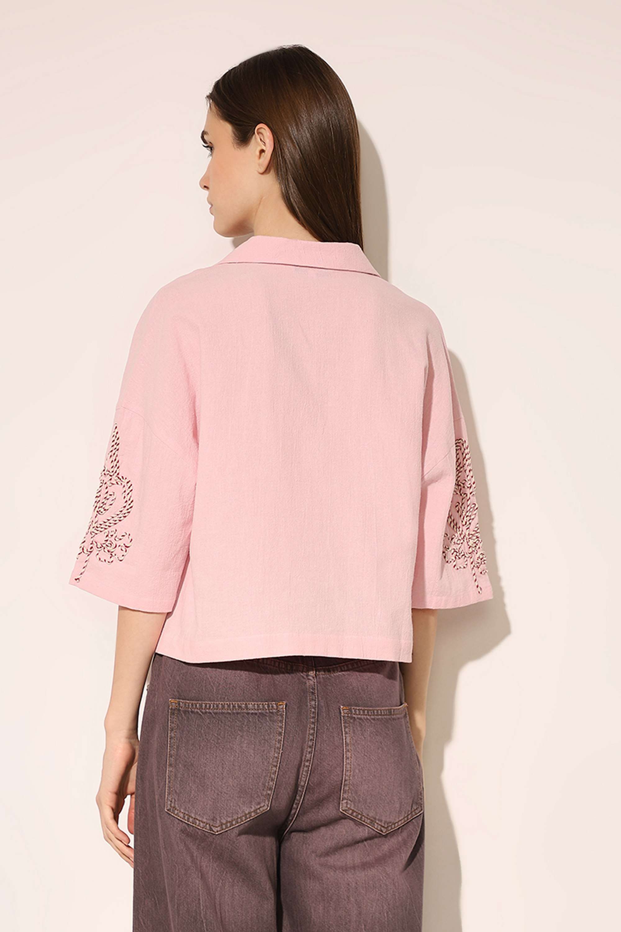Embroidered-Cotton-Collared-Women-s-Shirt
