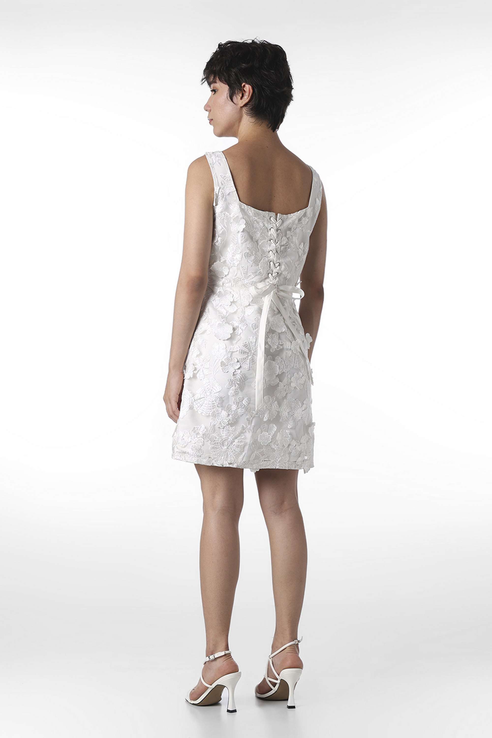 Embroidered-Square-Neck-Sleeveless-Nylon-Women-Dress