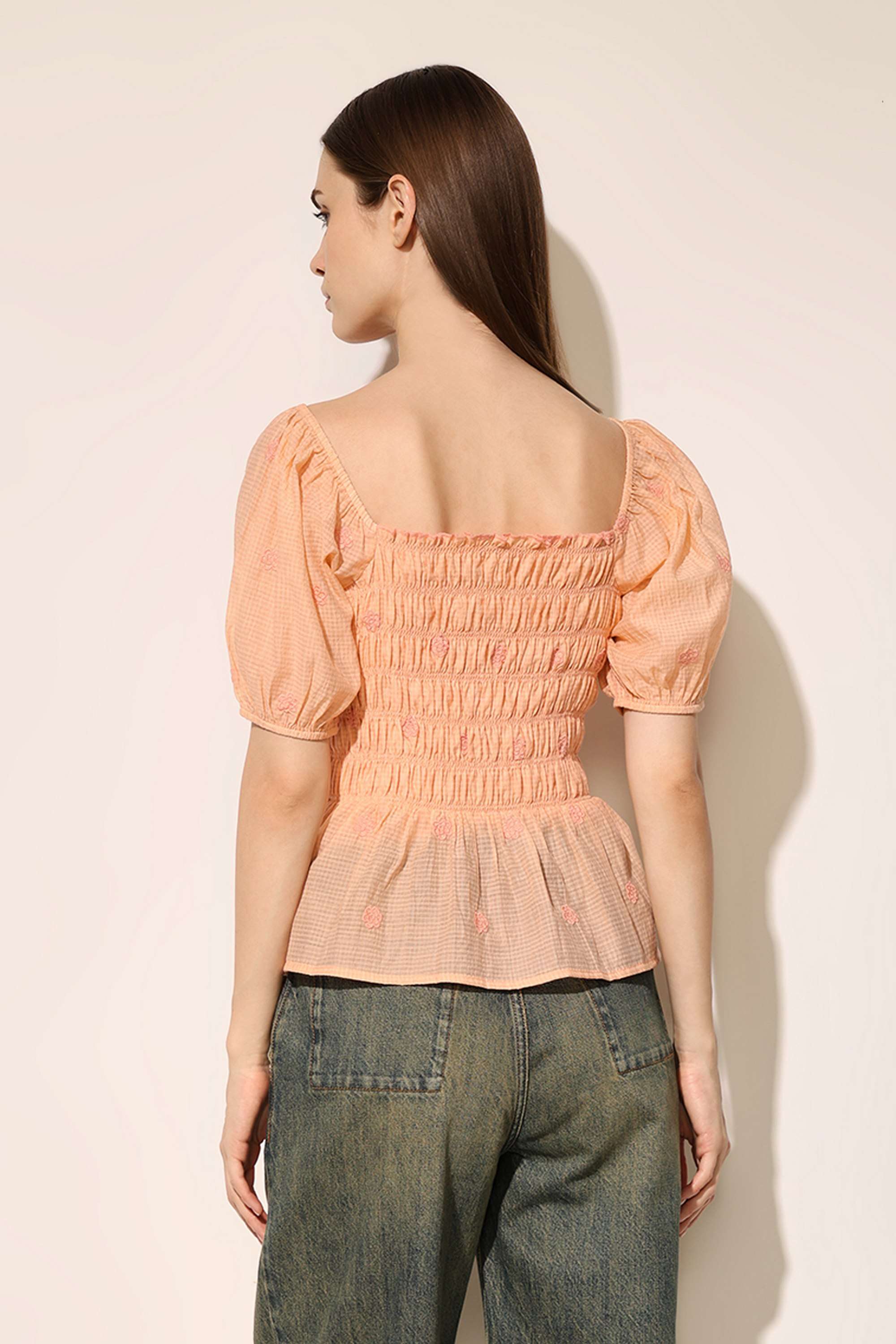 Solid-Viscose-Square-Neck-Women-s-Top