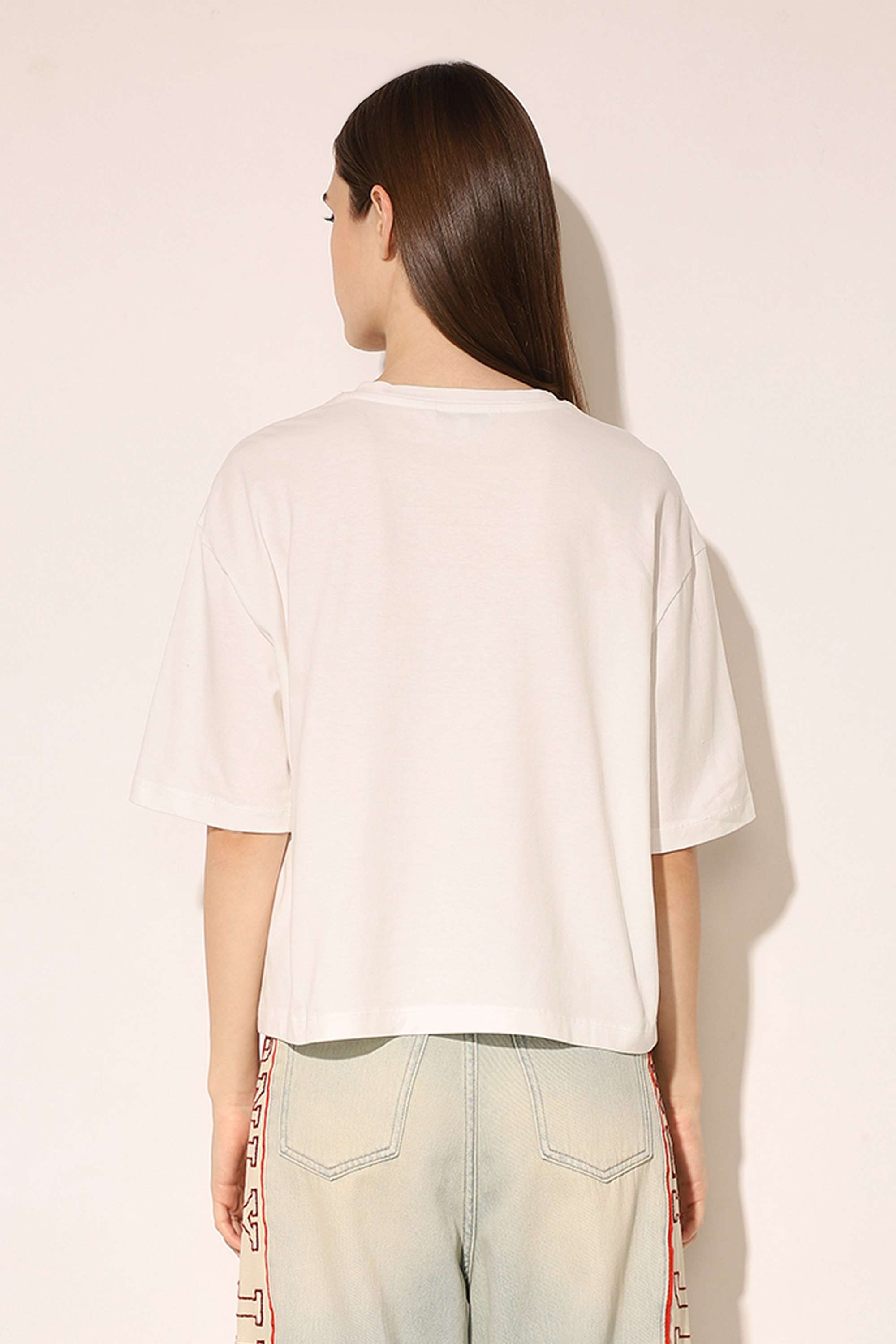 Solid-Cotton-Round-Neck-Women-s-T-Shirt