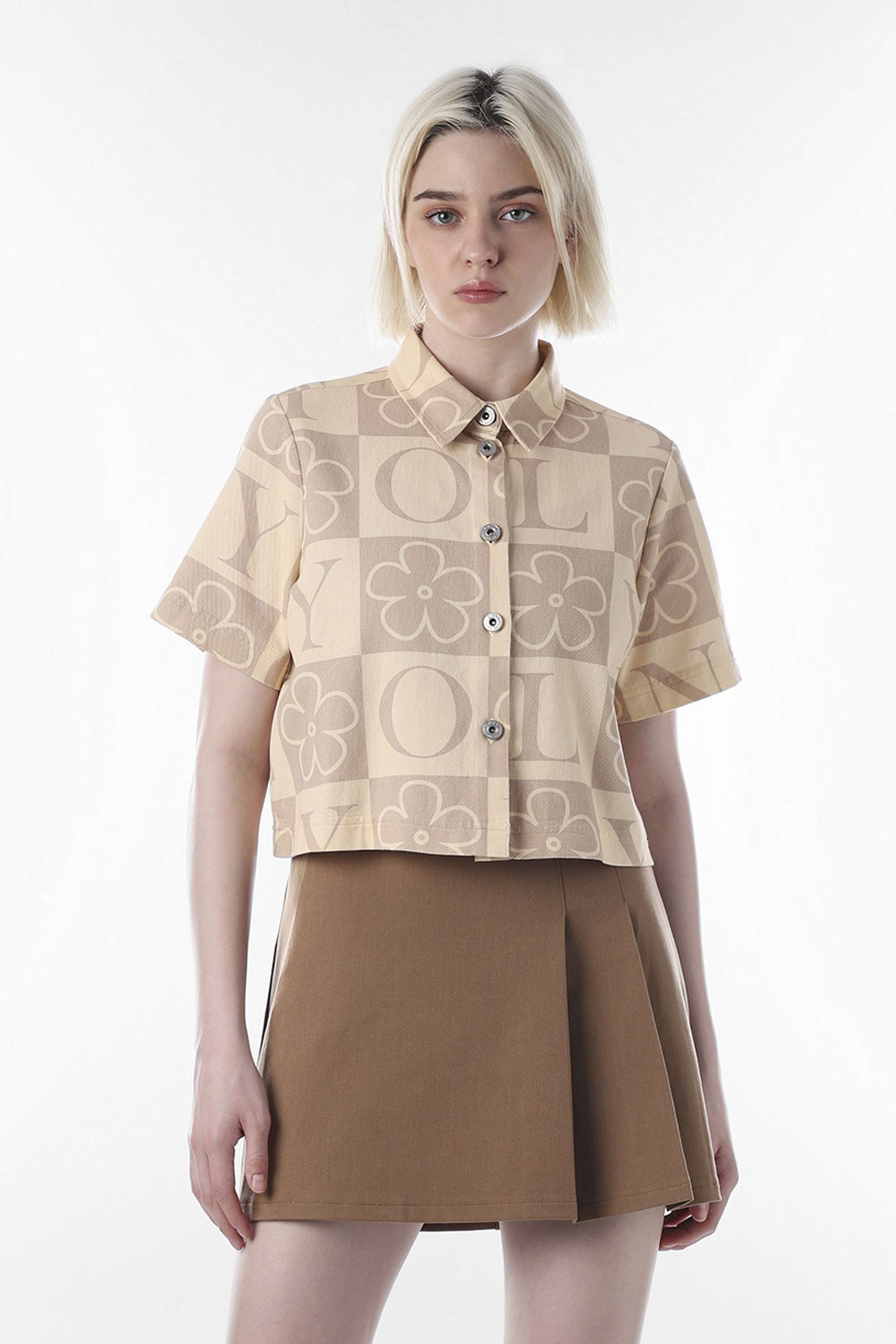 Floral-Collared-Cotton-Women-Casual-Wear-Shirt