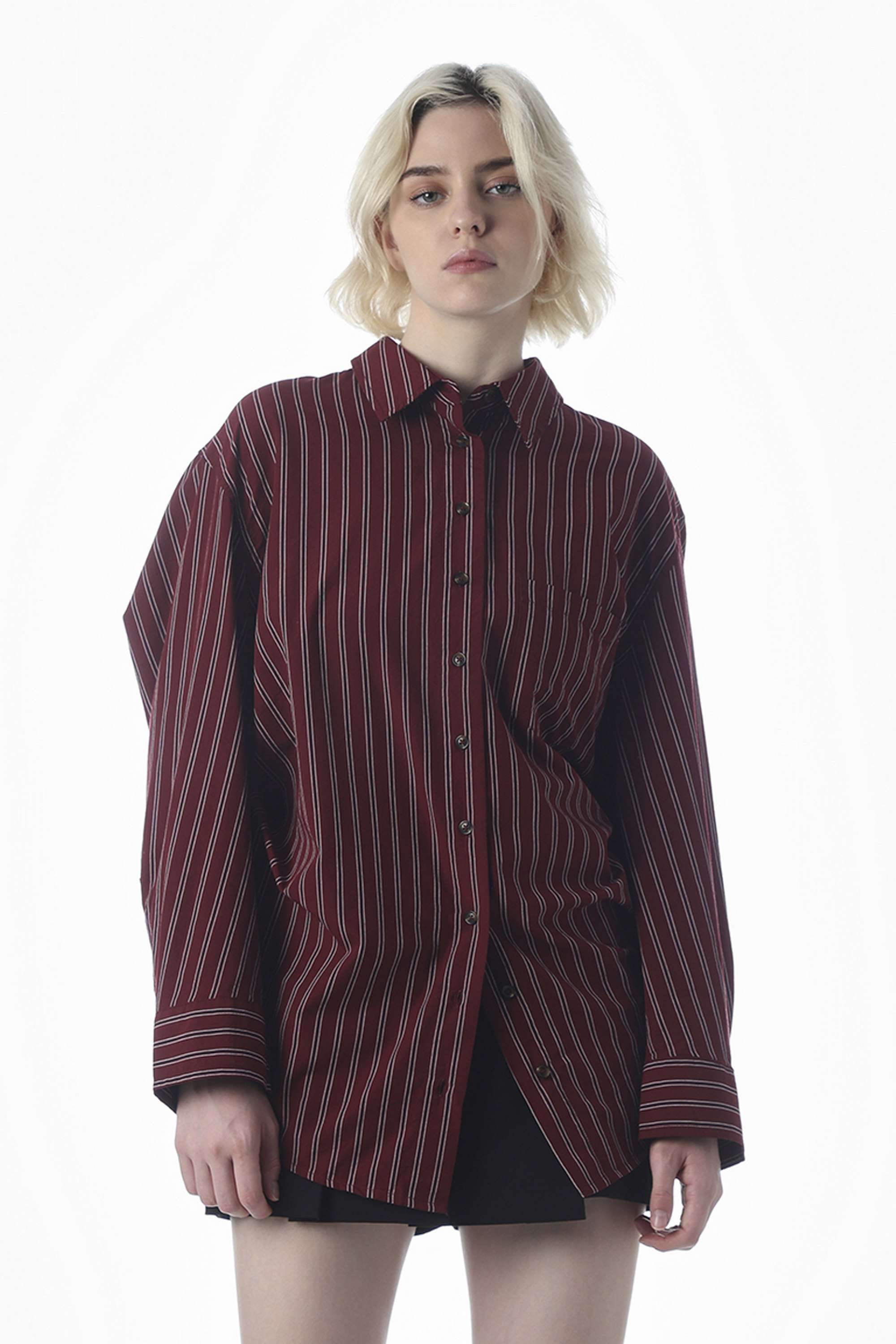 Stripes-Collared-Cotton-Women-Casual-Wear-Shirt