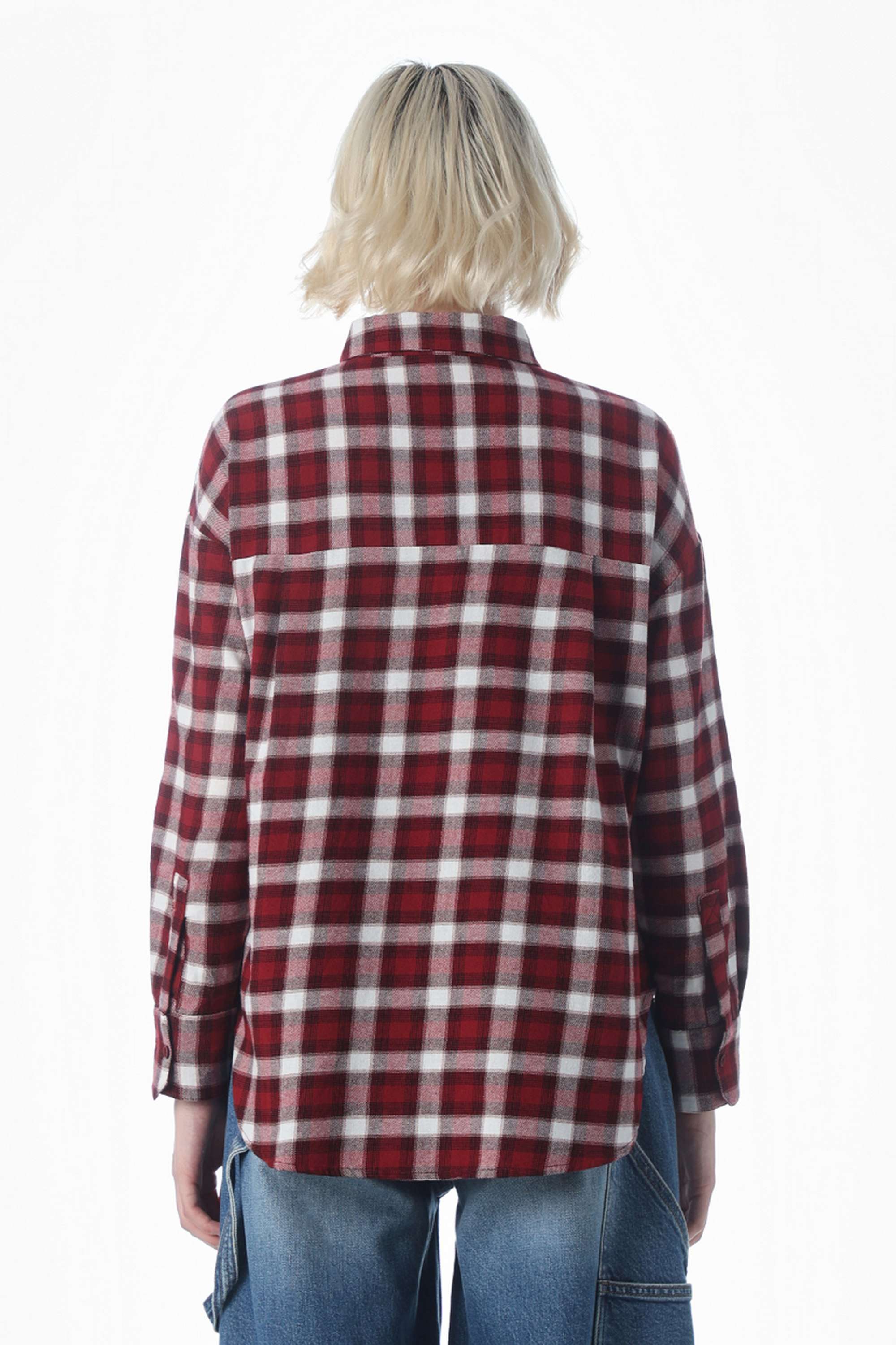Checks-Collared-Cotton-Women-Casual-Wear-Shirt