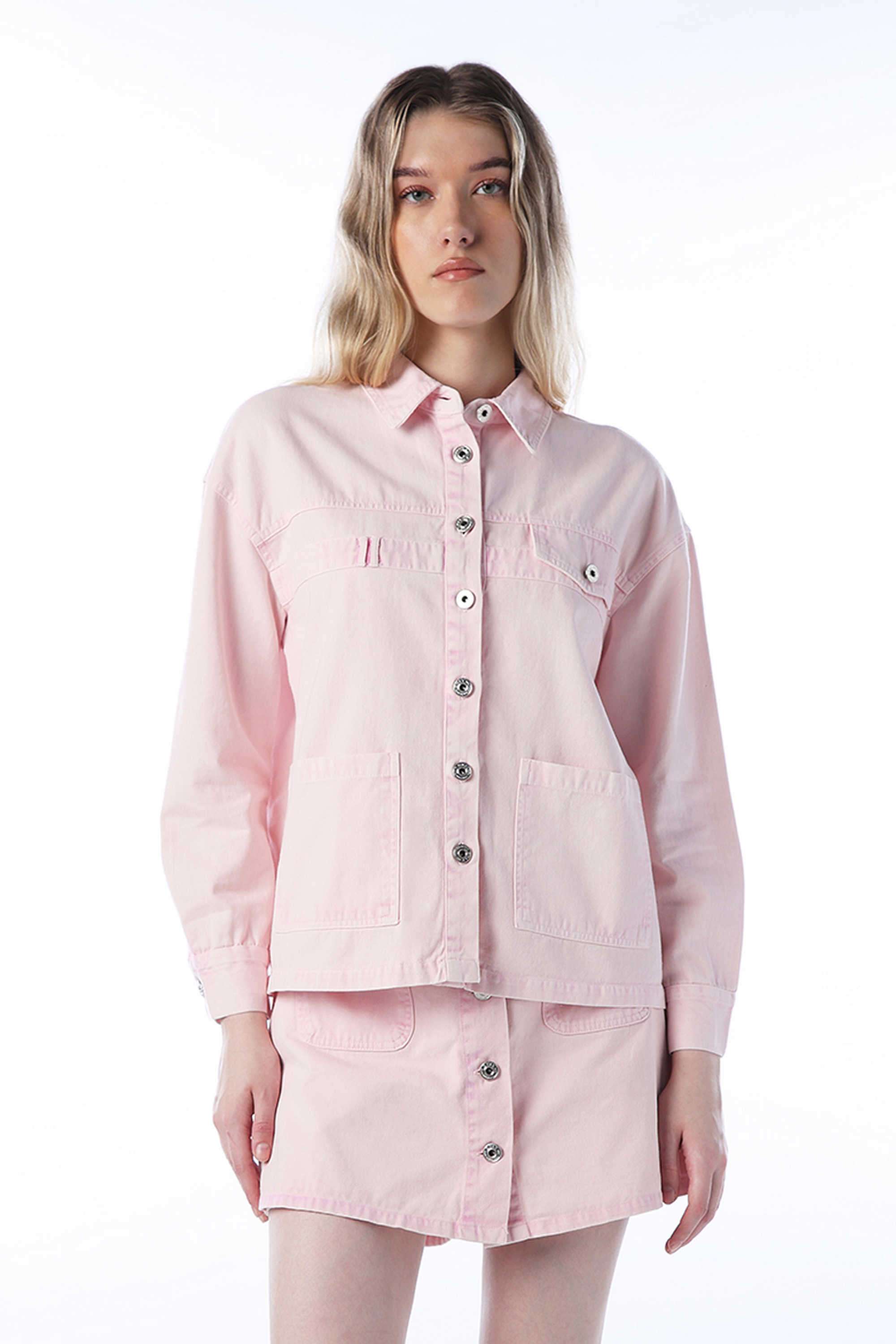 Solid-Cotton-Collared-Women-s-Shirt
