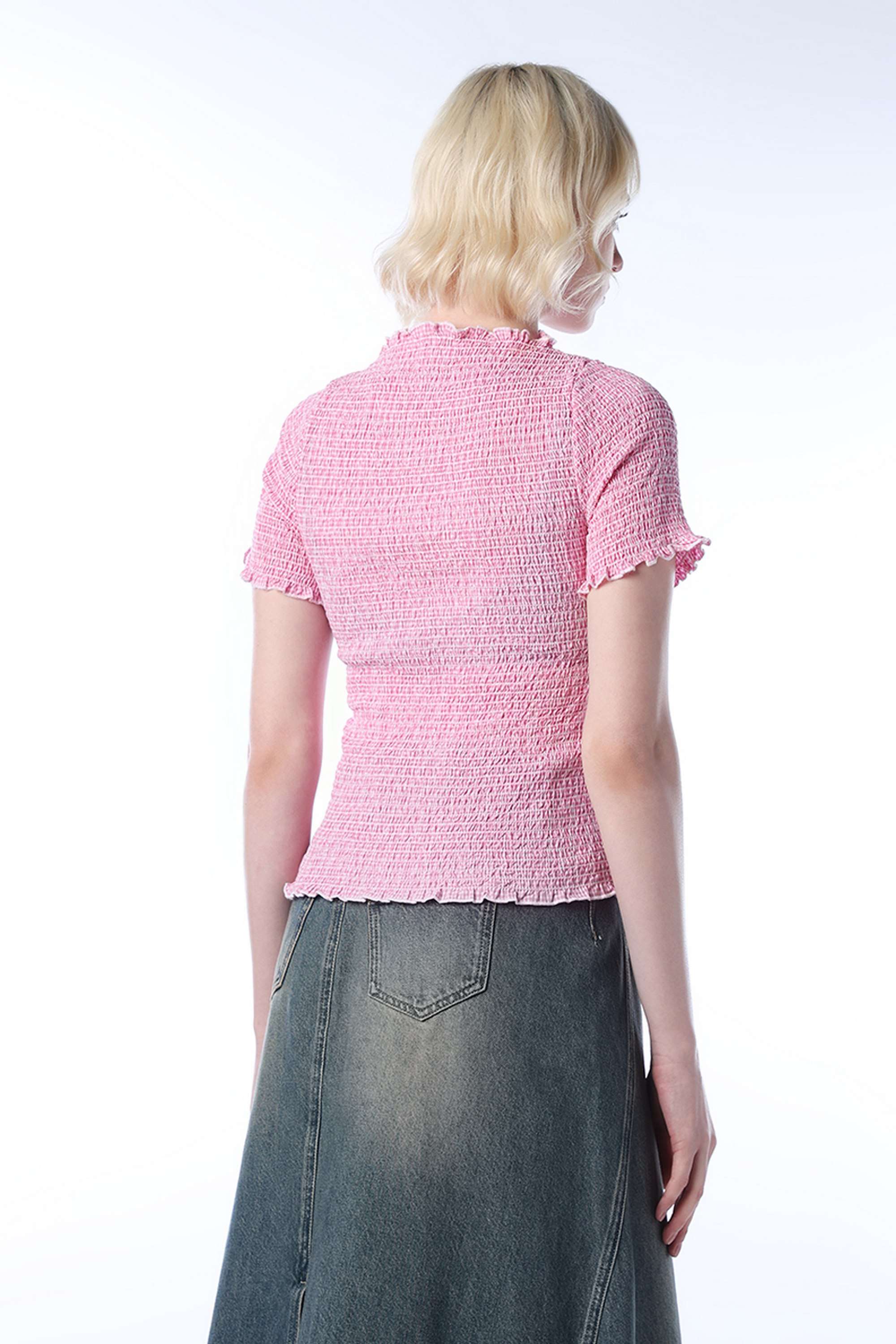 Checks-Off-Shoulder-Cotton-Women-Casual-Wear-Top