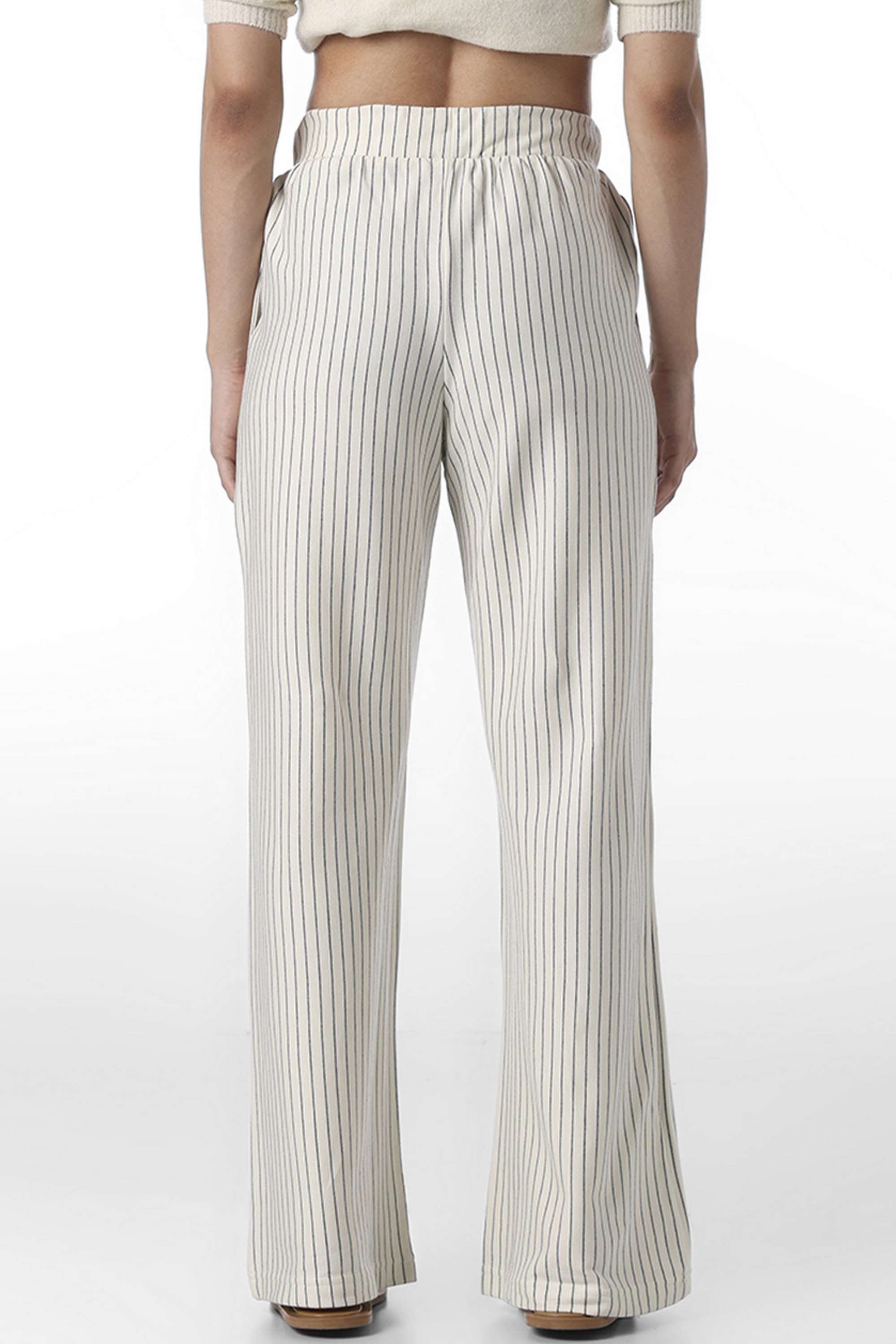 Stripes-Regular-Fit-Cotton-Women-Casual-Wear-Pants