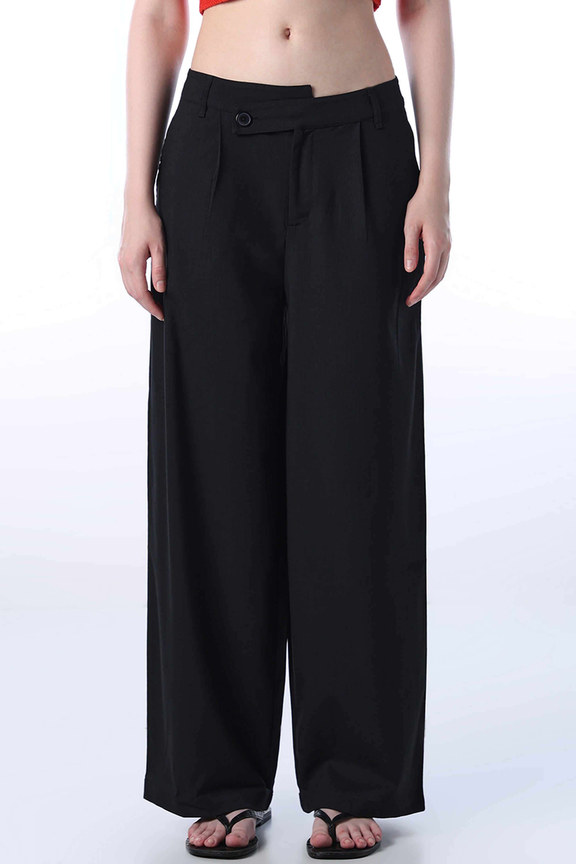 Solid-Polyester-Women-s-Casual-Wear-Pants