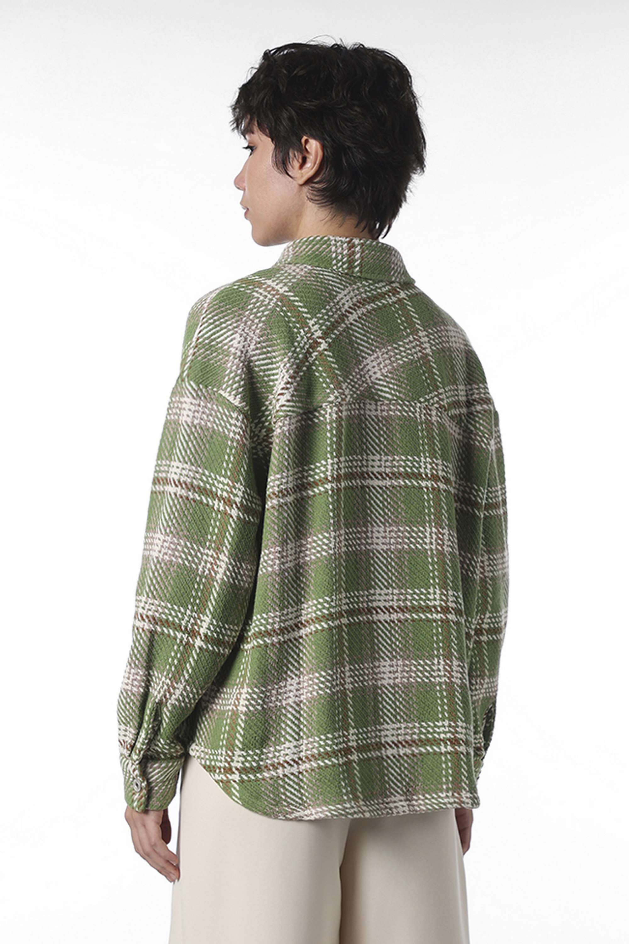 Checks-Collared-Cotton-Women-Casual-Wear-Shirt