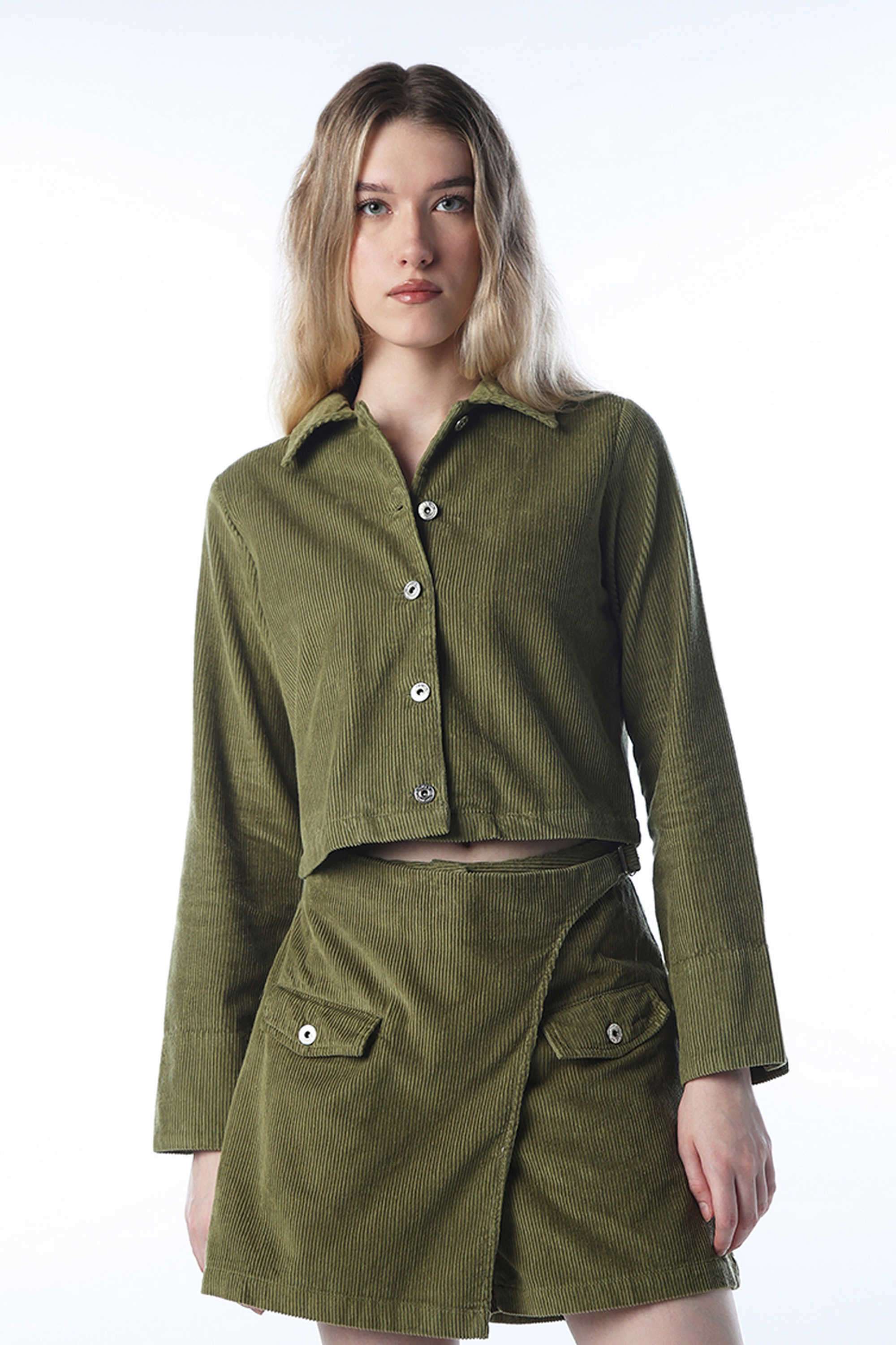 Solid-Cotton-Collared-Women-s-Shirt