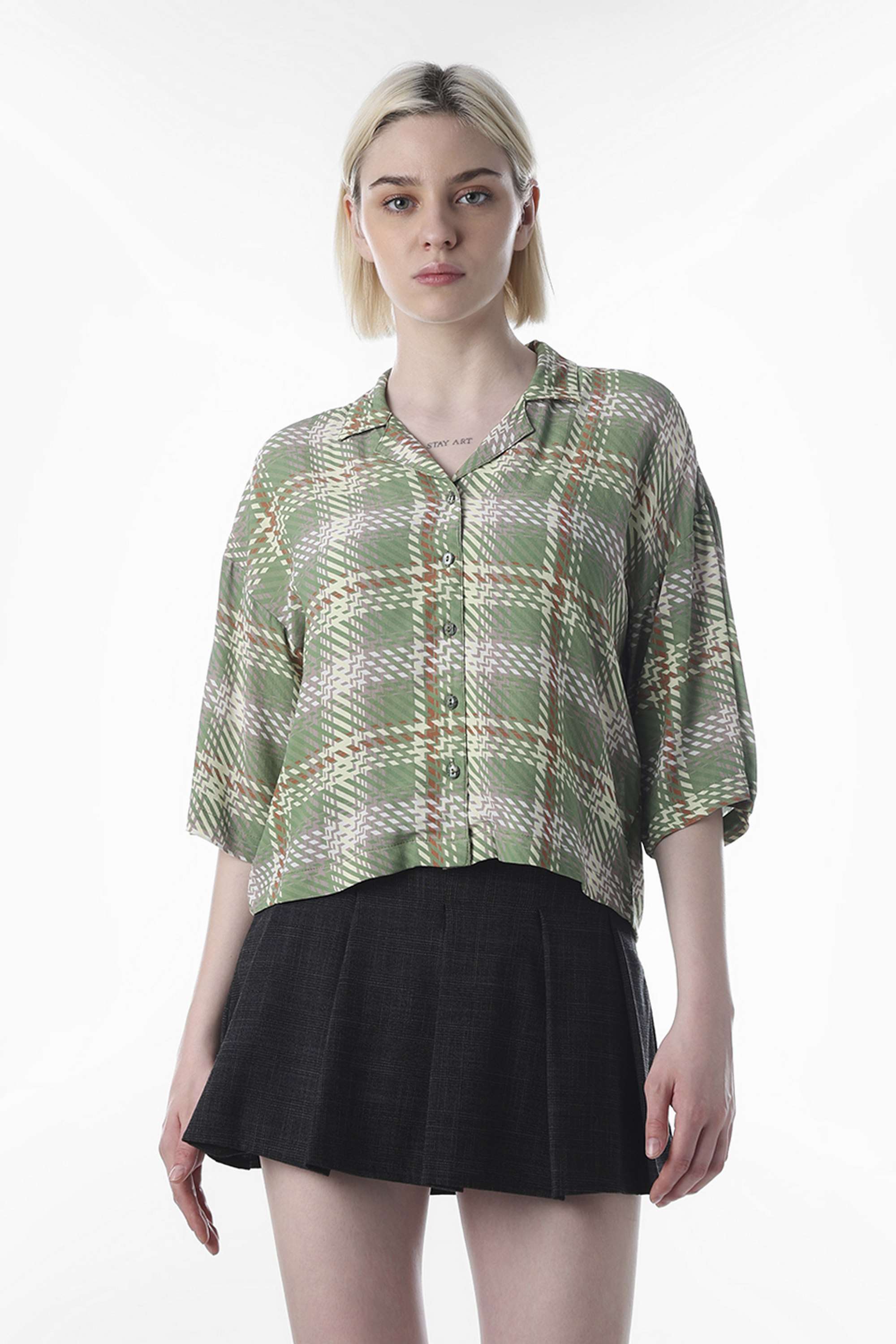 Printed-Collared-Viscose-Women-Casual-Wear-Shirt