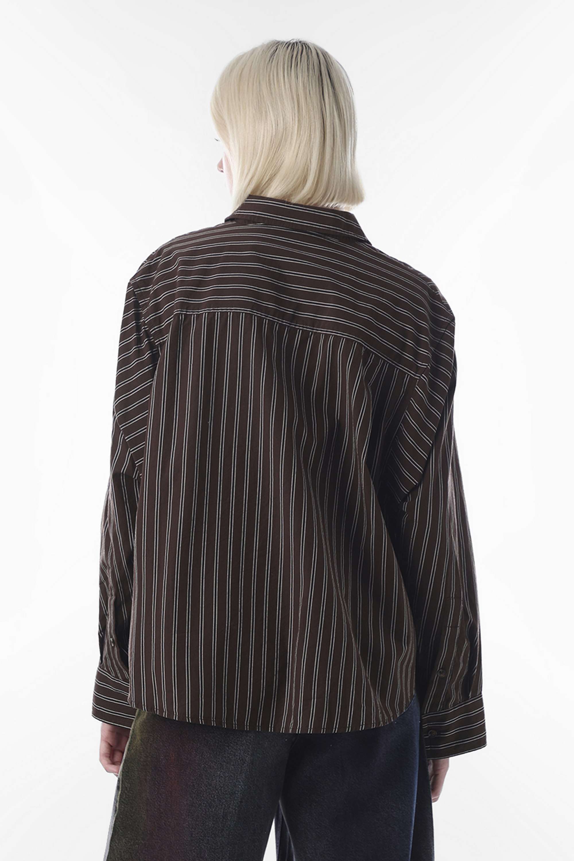 Stripes-Collared-Cotton-Women-Casual-Wear-Shirt