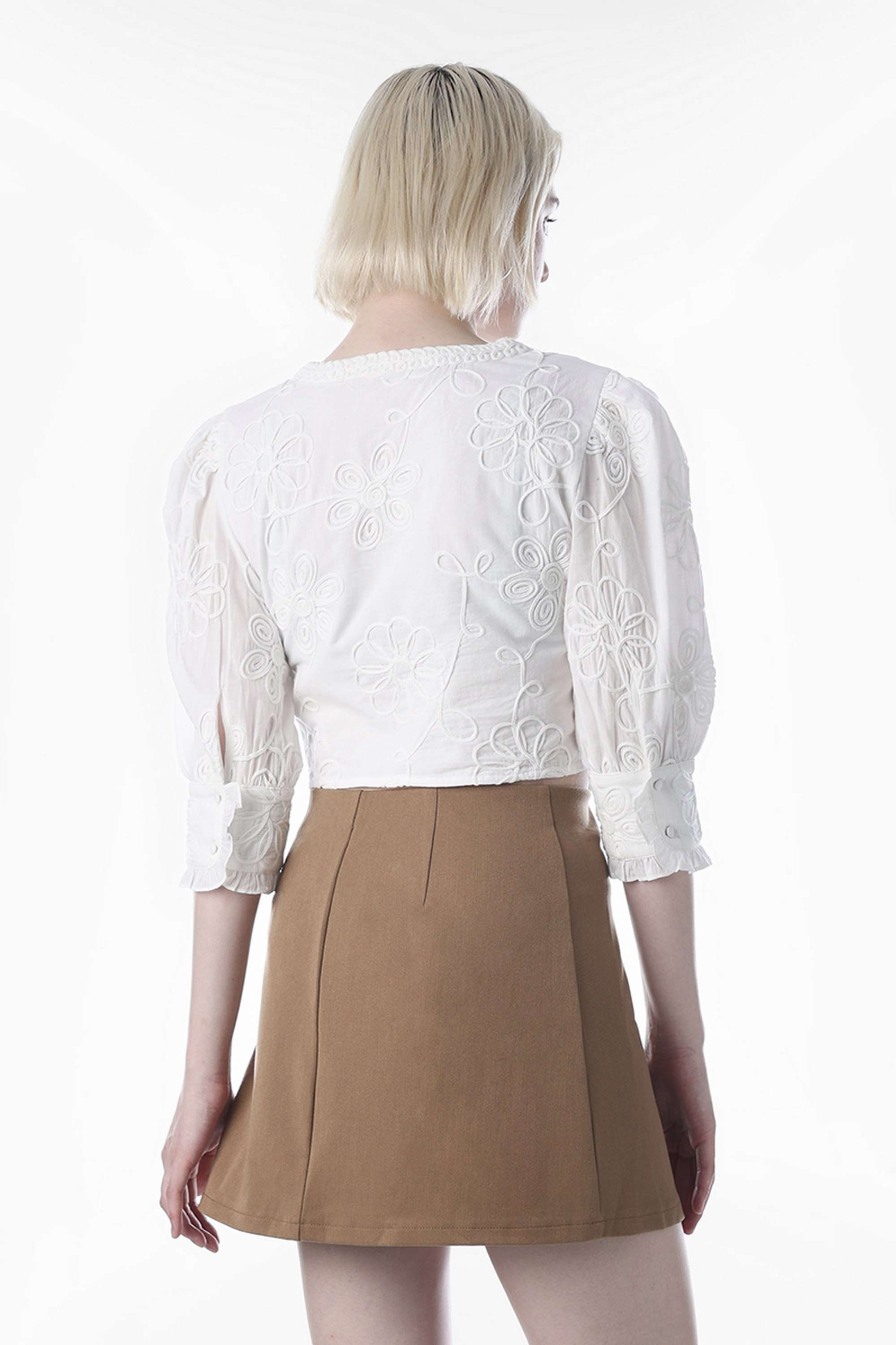 Embroidered-V-Neck-Cotton-Women-Casual-Wear-Top