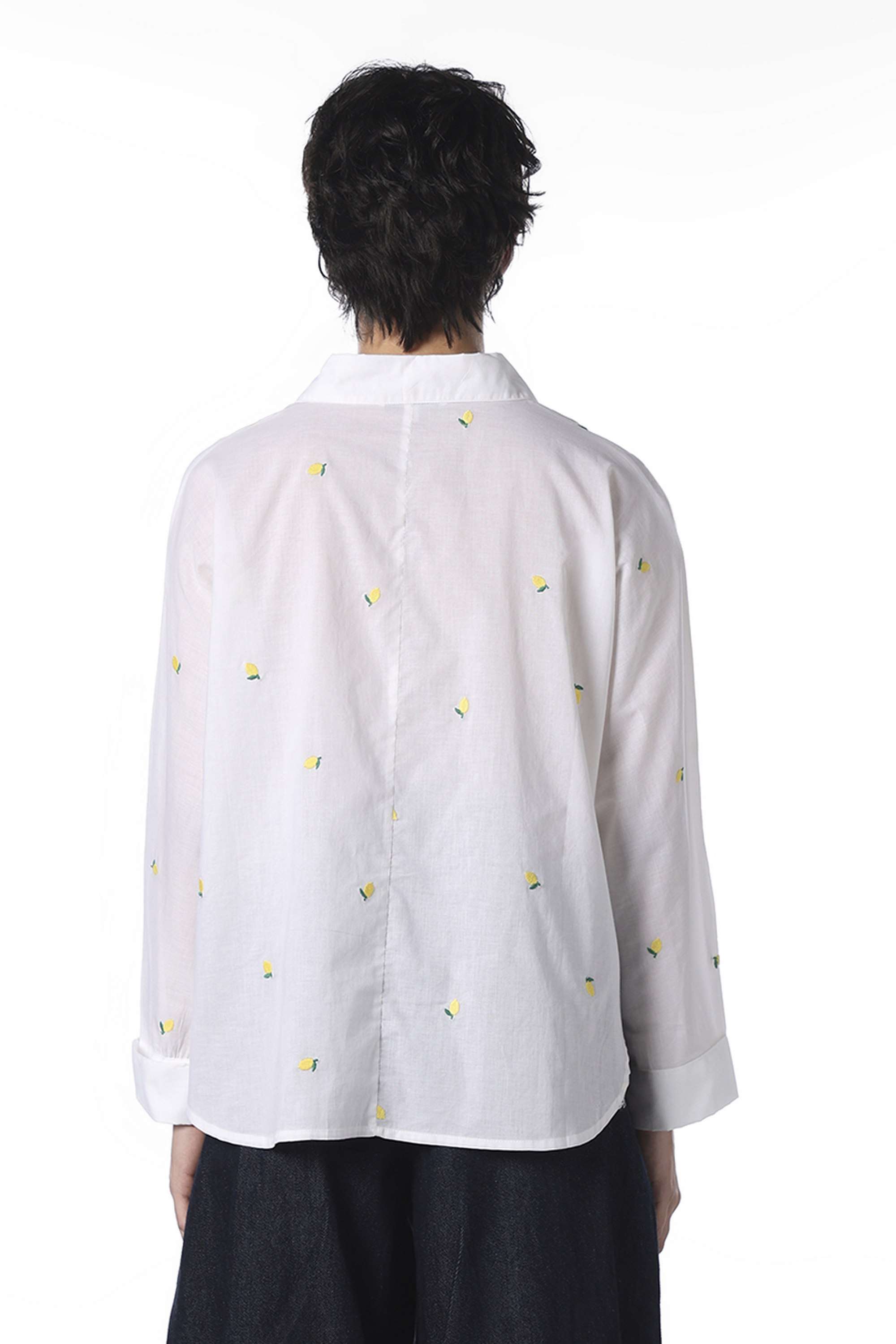Embroidered-Collared-Cotton-Women-Casual-Wear-Shirt