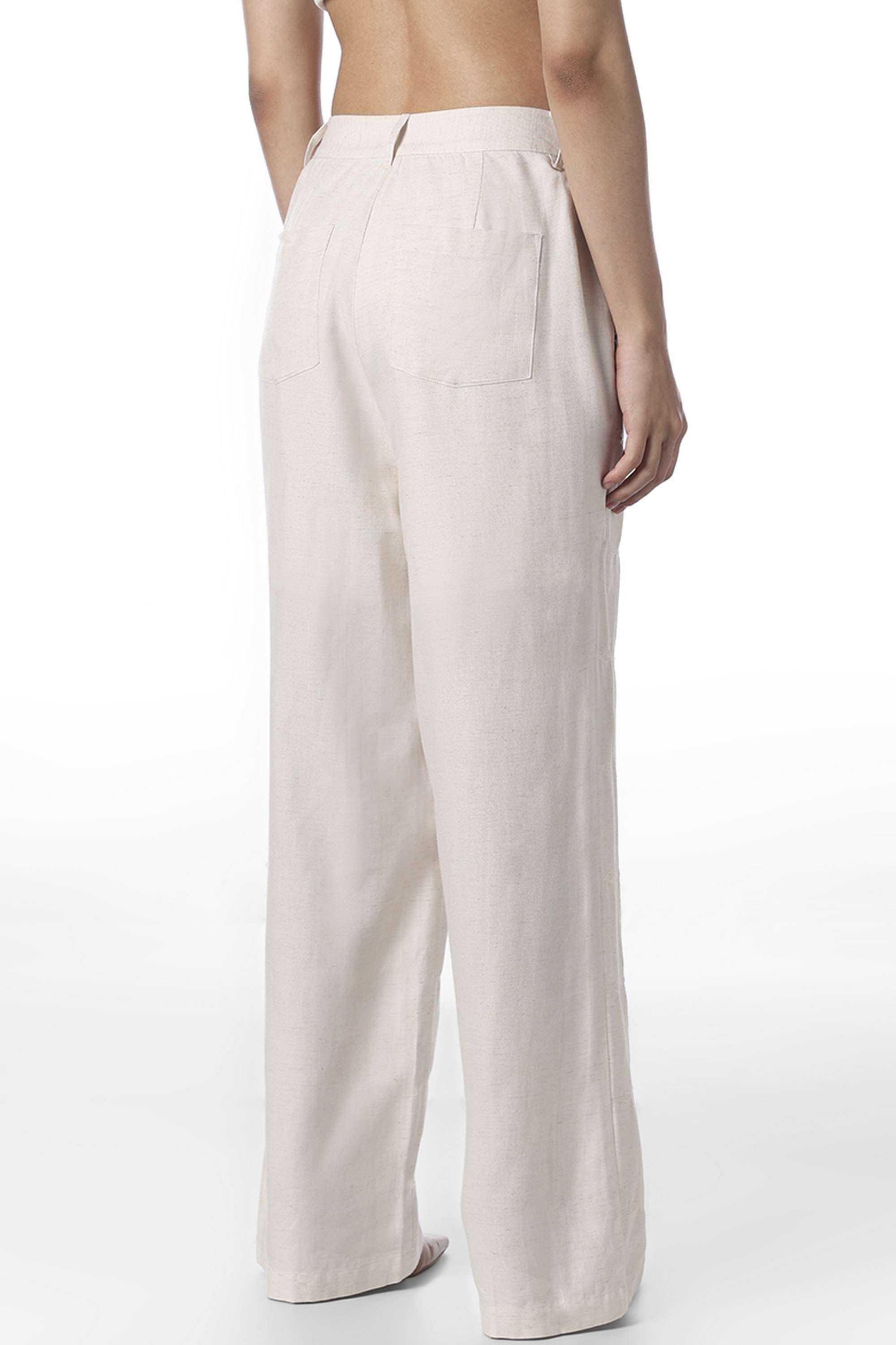 Stripes-Straight-Fit-Viscose-Women-Casual-Wear-Pants