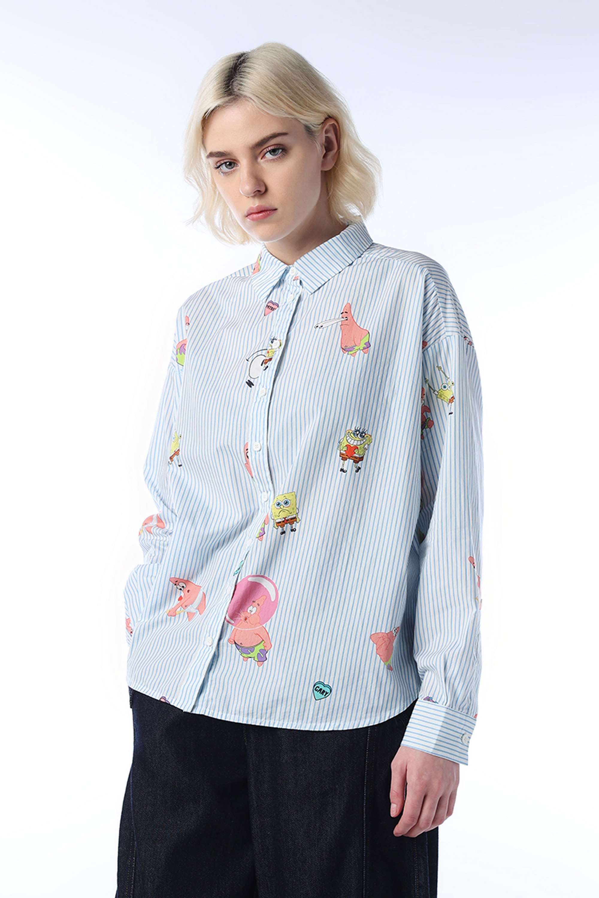 Stripes-Collared-Cotton-Women-Casual-Wear-Shirt