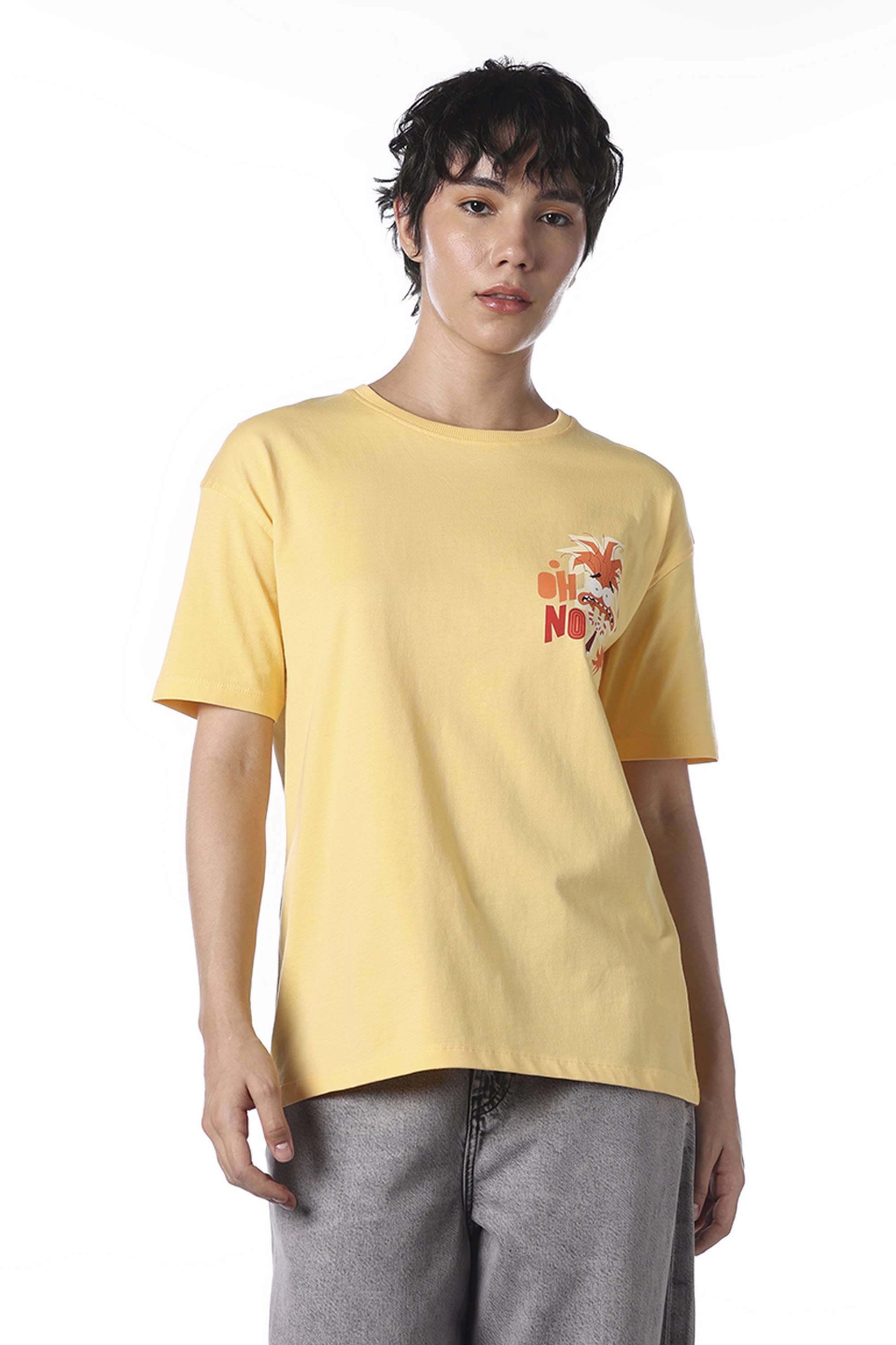 Typographic-Round-Neck-Cotton-Women-Casual-Wear-T-Shirt