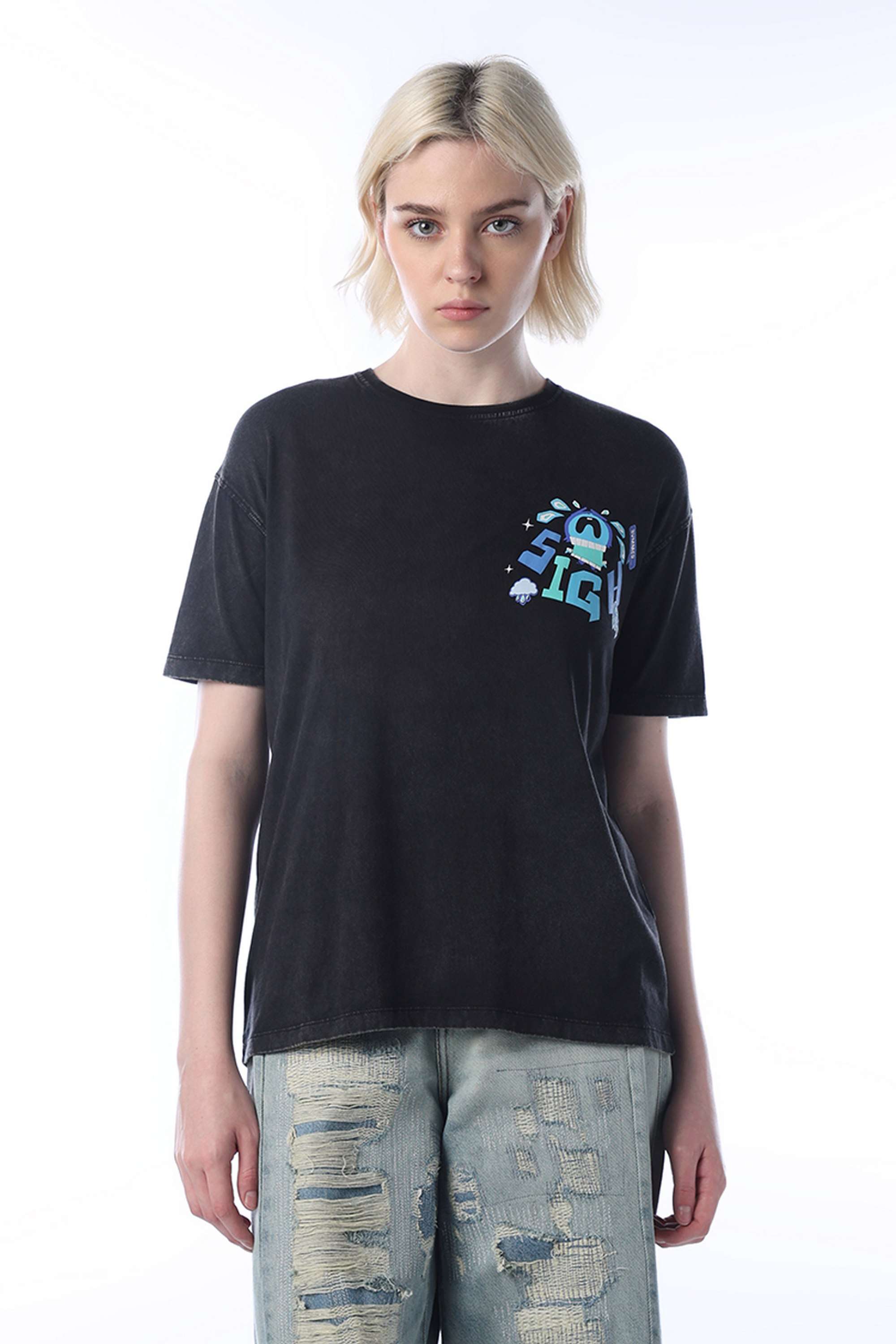 Typographic-Round-Neck-Cotton-Women-Casual-Wear-T-Shirt