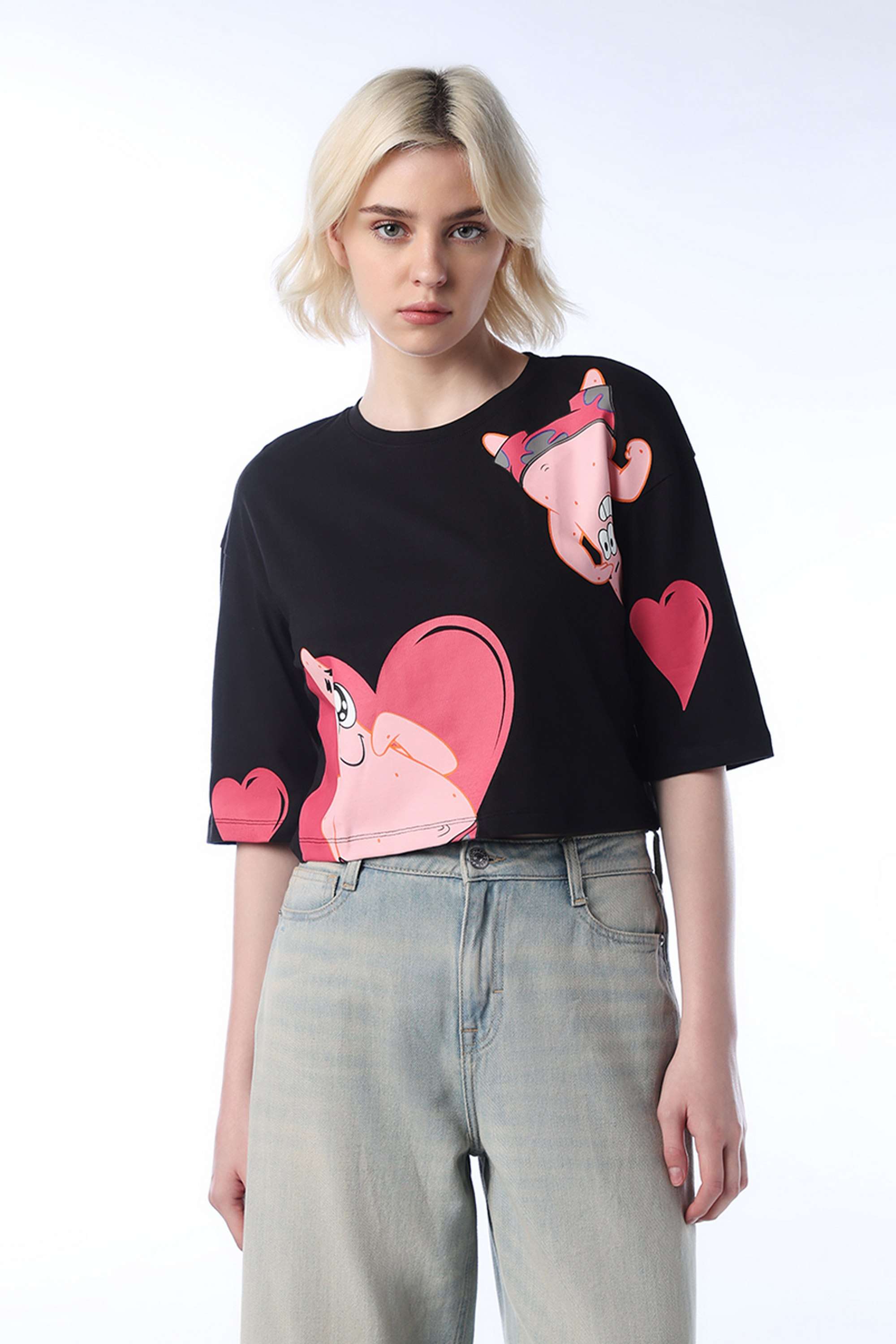 Printed-Round-Neck-Cotton-Women-Casual-Wear-T-Shirt