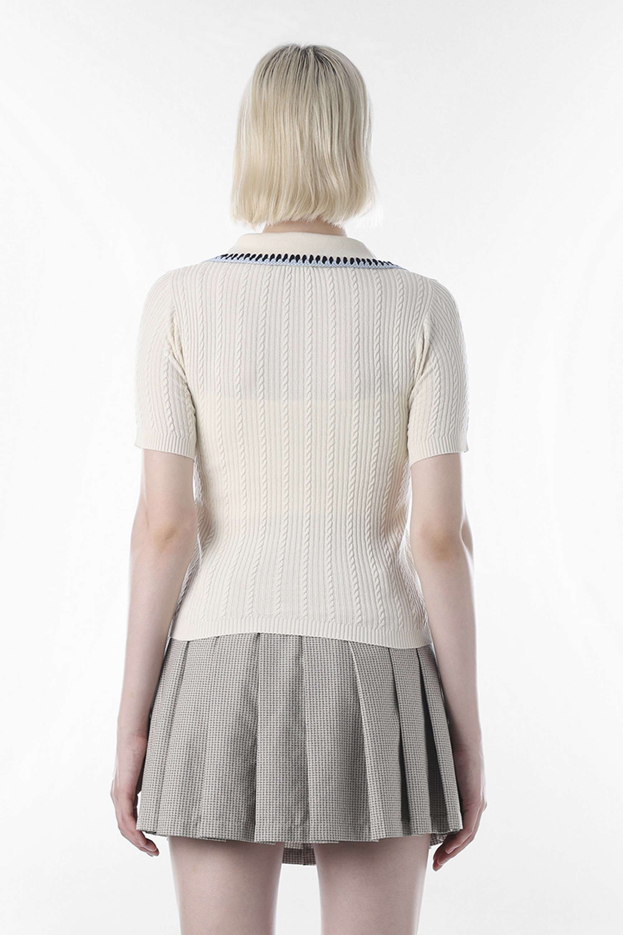 Embroidered-Collared-Viscose-Women-Casual-Wear-T-Shirt