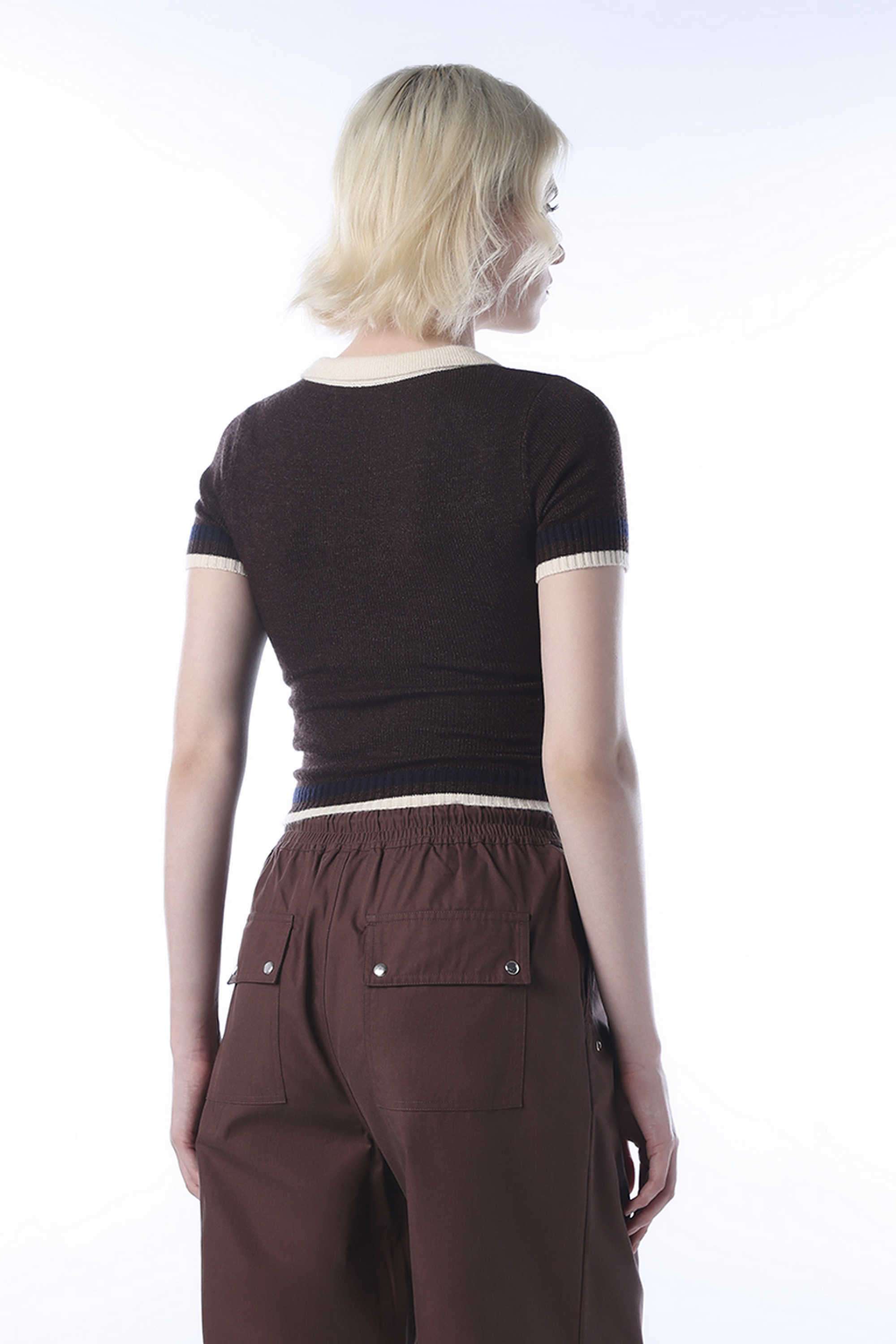 Typographic-Viscose-Collared-Women-s-T-Shirt