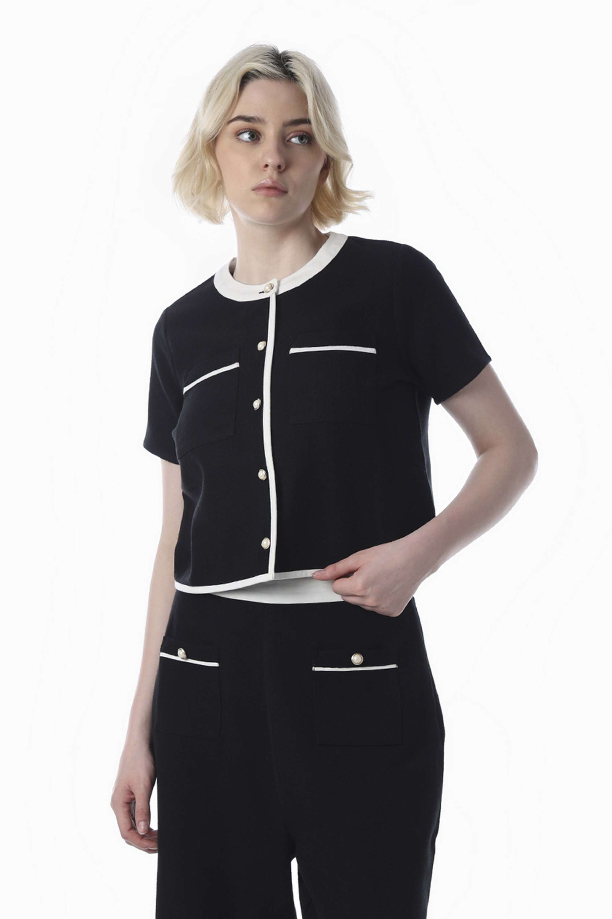 Solid-Round-Neck-Cotton-Women-Casual-Wear-Top