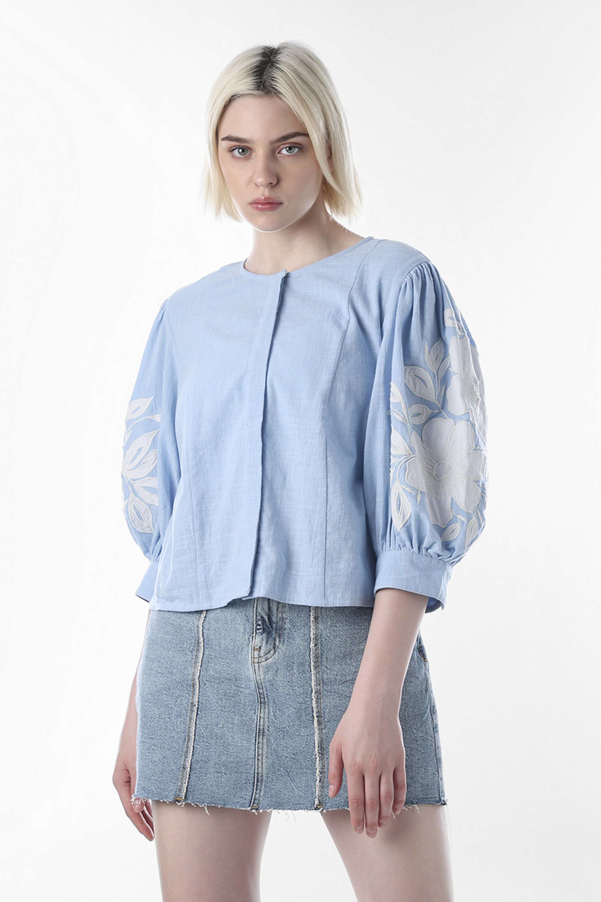 Embroidered-Cotton-Round-Neck-Women-s-Top