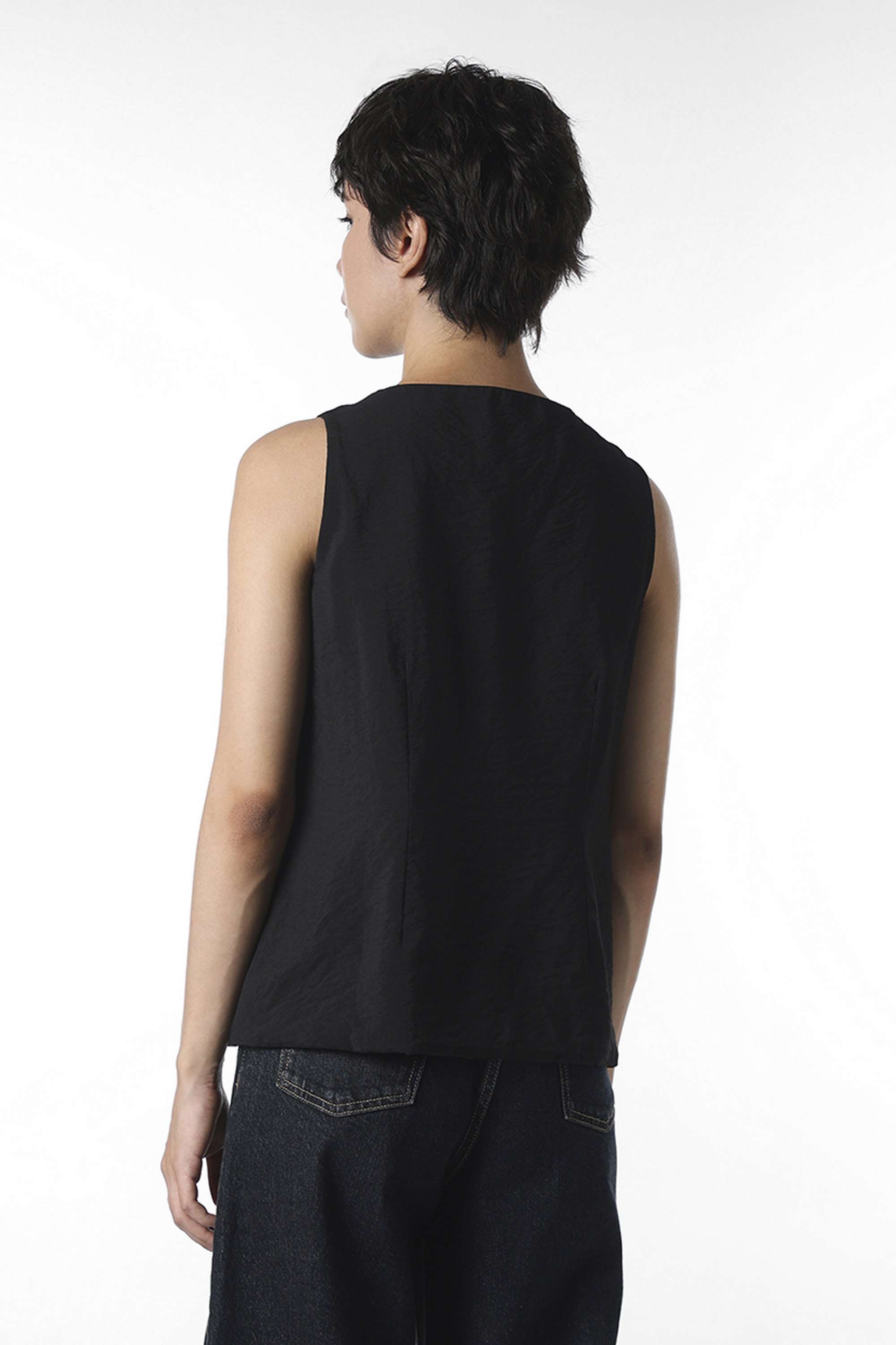 Solid-V-Neck-Viscose-Women-Casual-Wear-Top