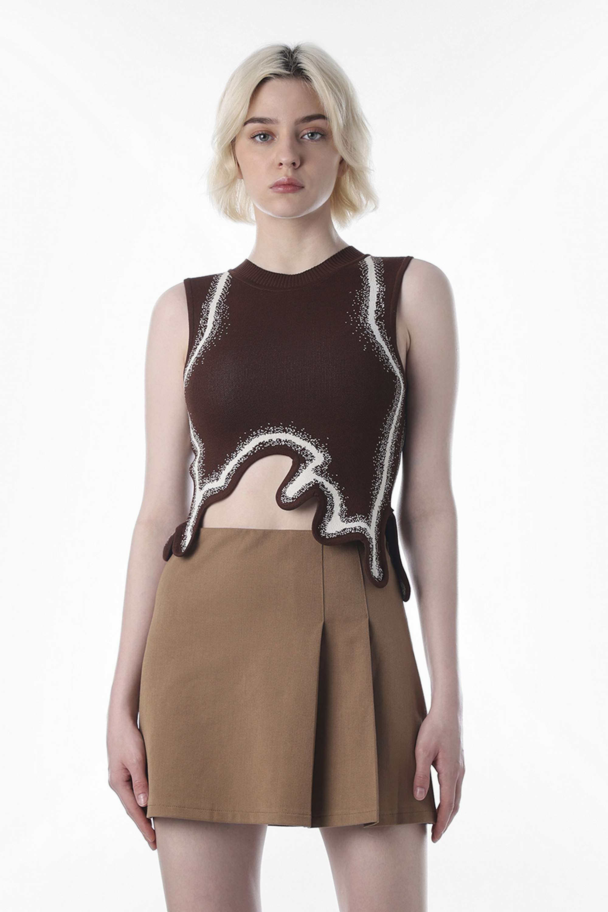 Solid-Round-Neck-Viscose-Women-Casual-Wear-Tank-Top