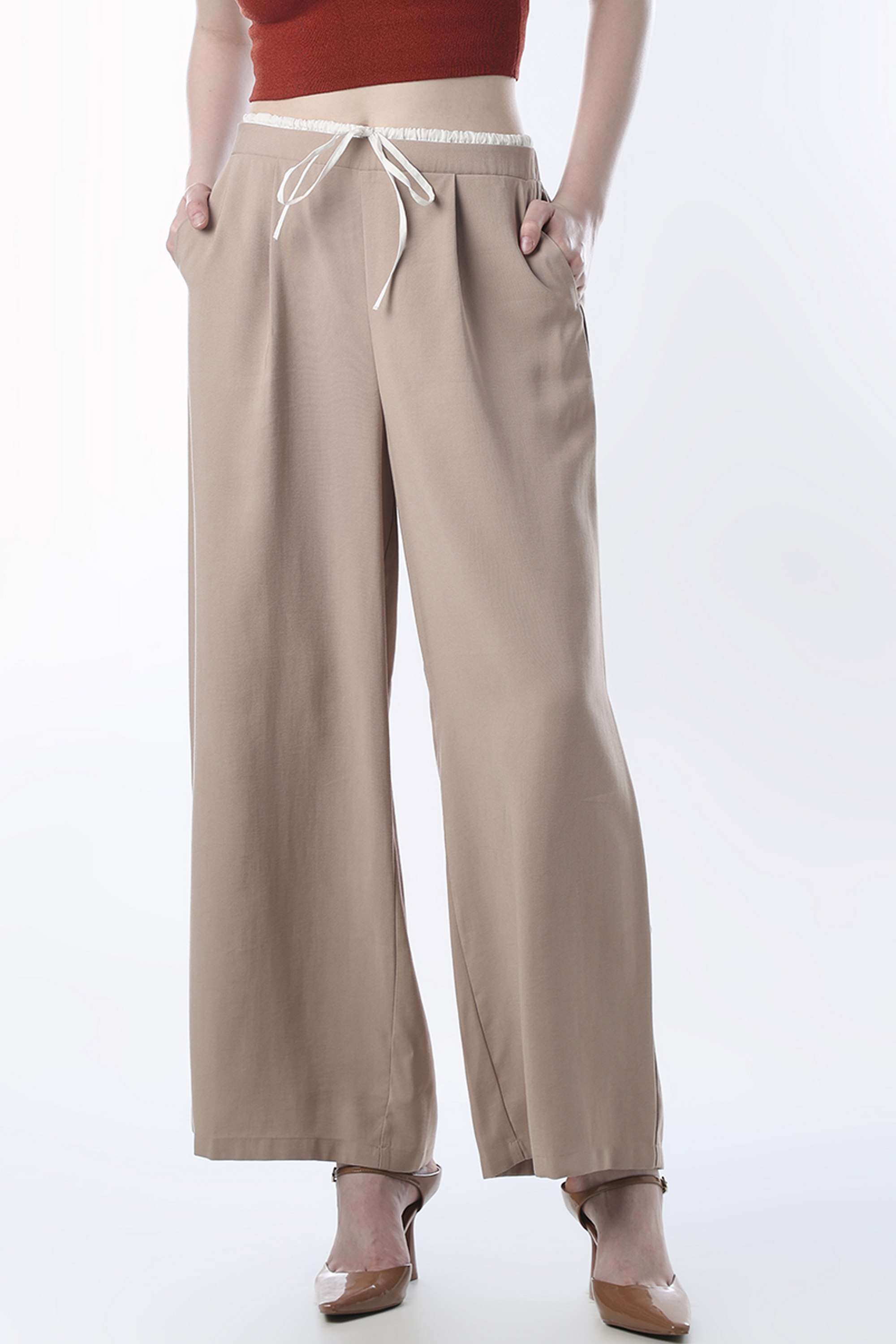 Solid-Regular-Fit-Viscose-Women-s-Casual-Wear-Pants