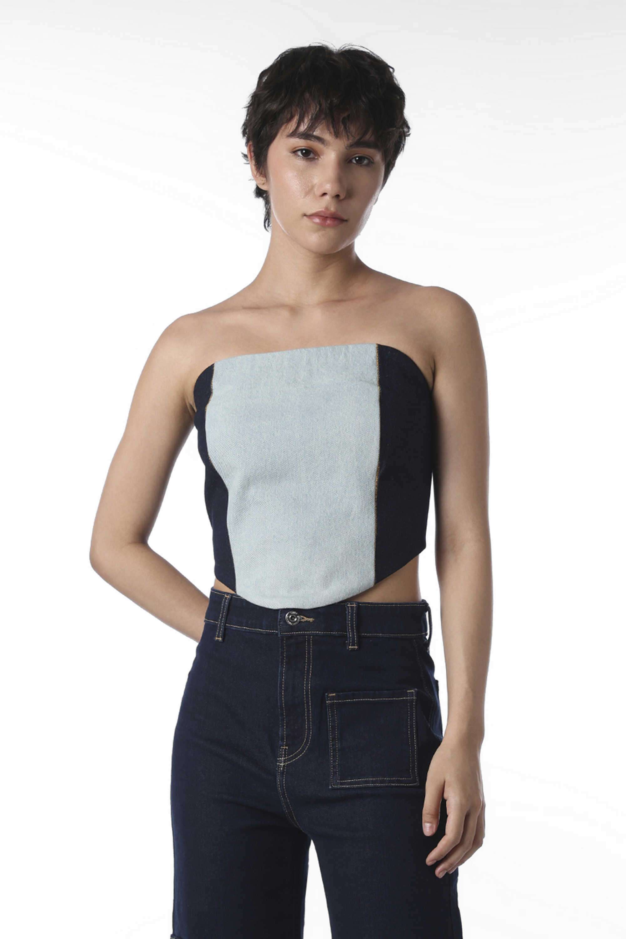 Color-Block-Cotton-Off-Shoulder-Women-s-Top