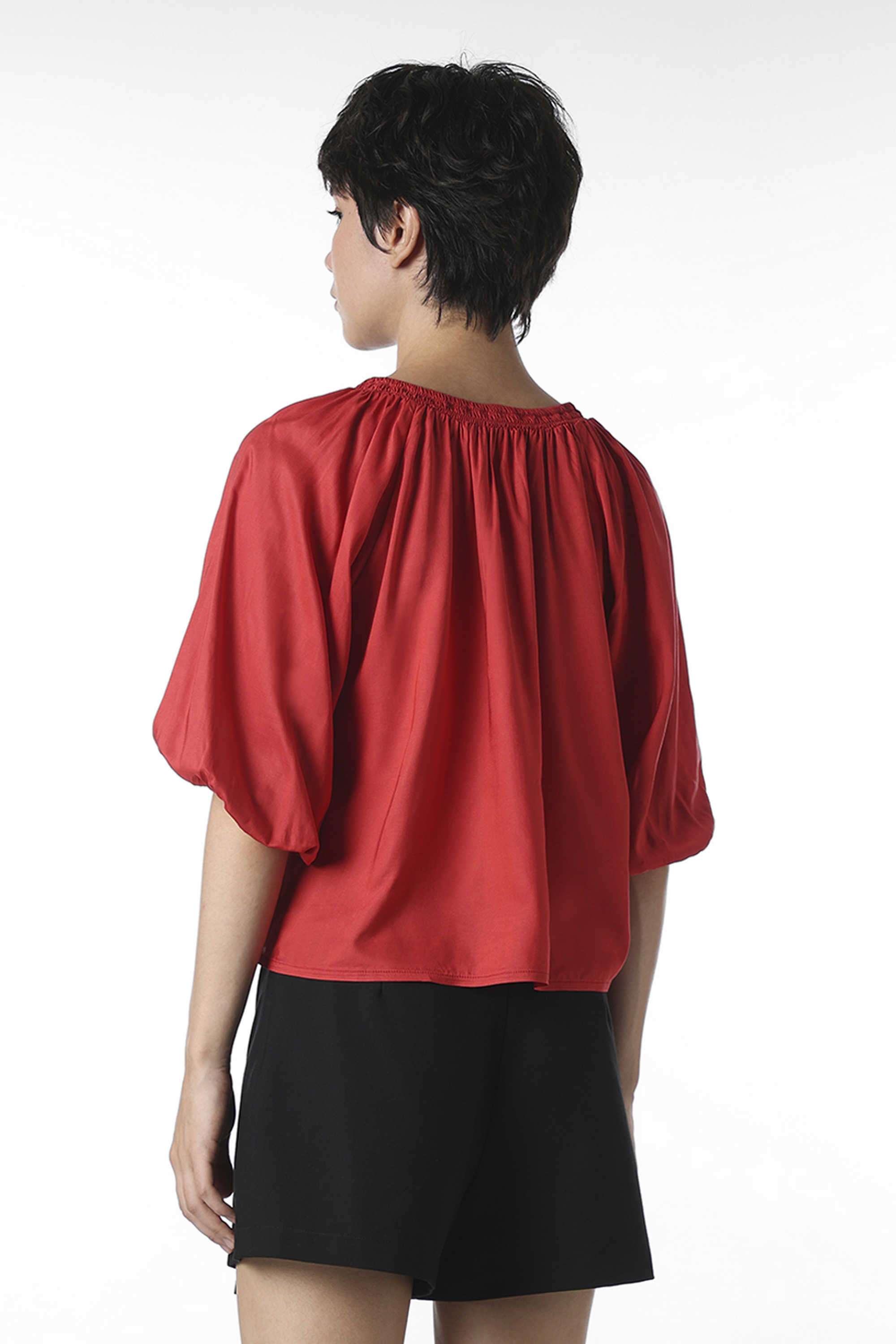 Solid-Modal-Round-Neck-Women-s-Top