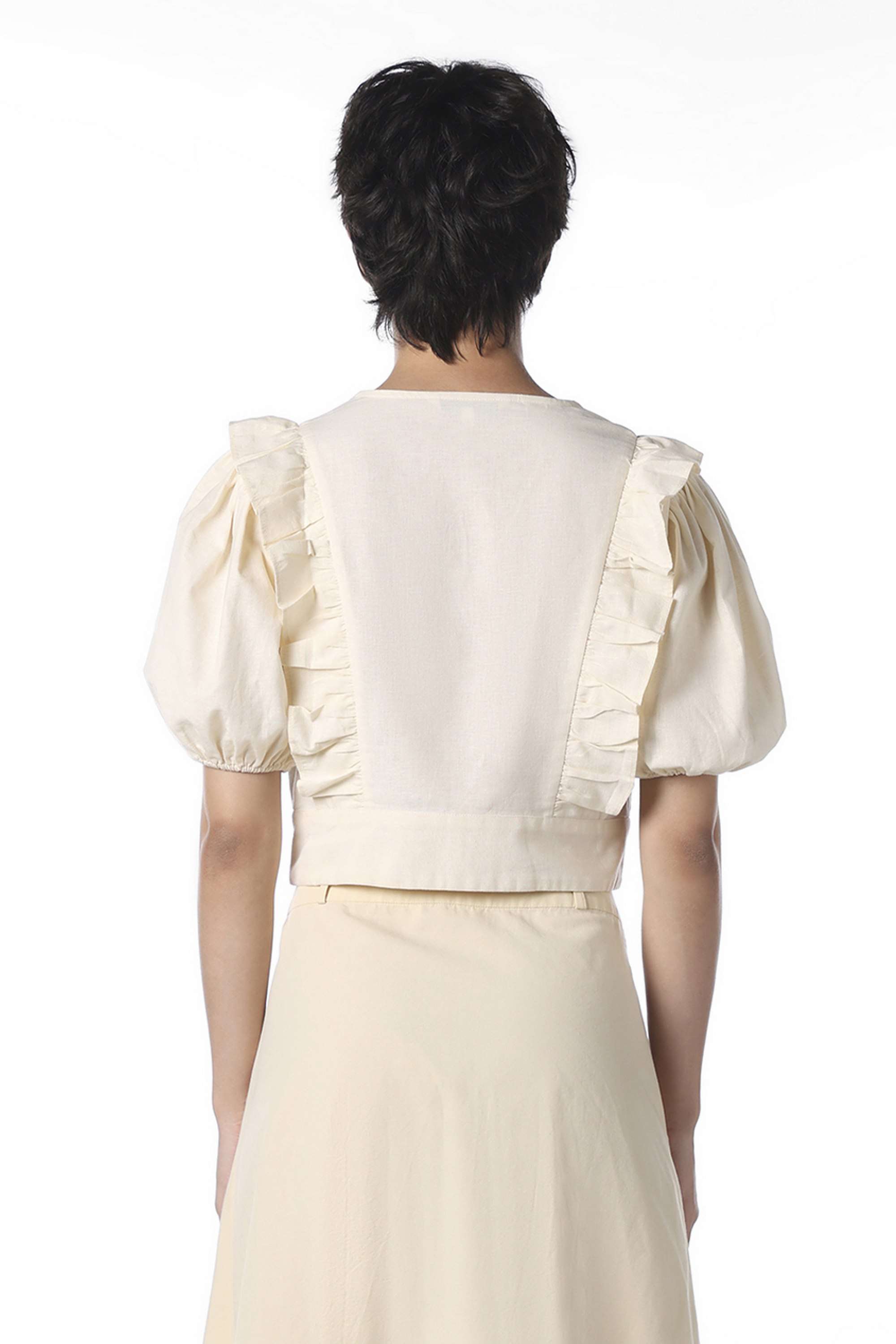 Embroidered-V-Neck-Viscose-Women-Casual-Wear-Top