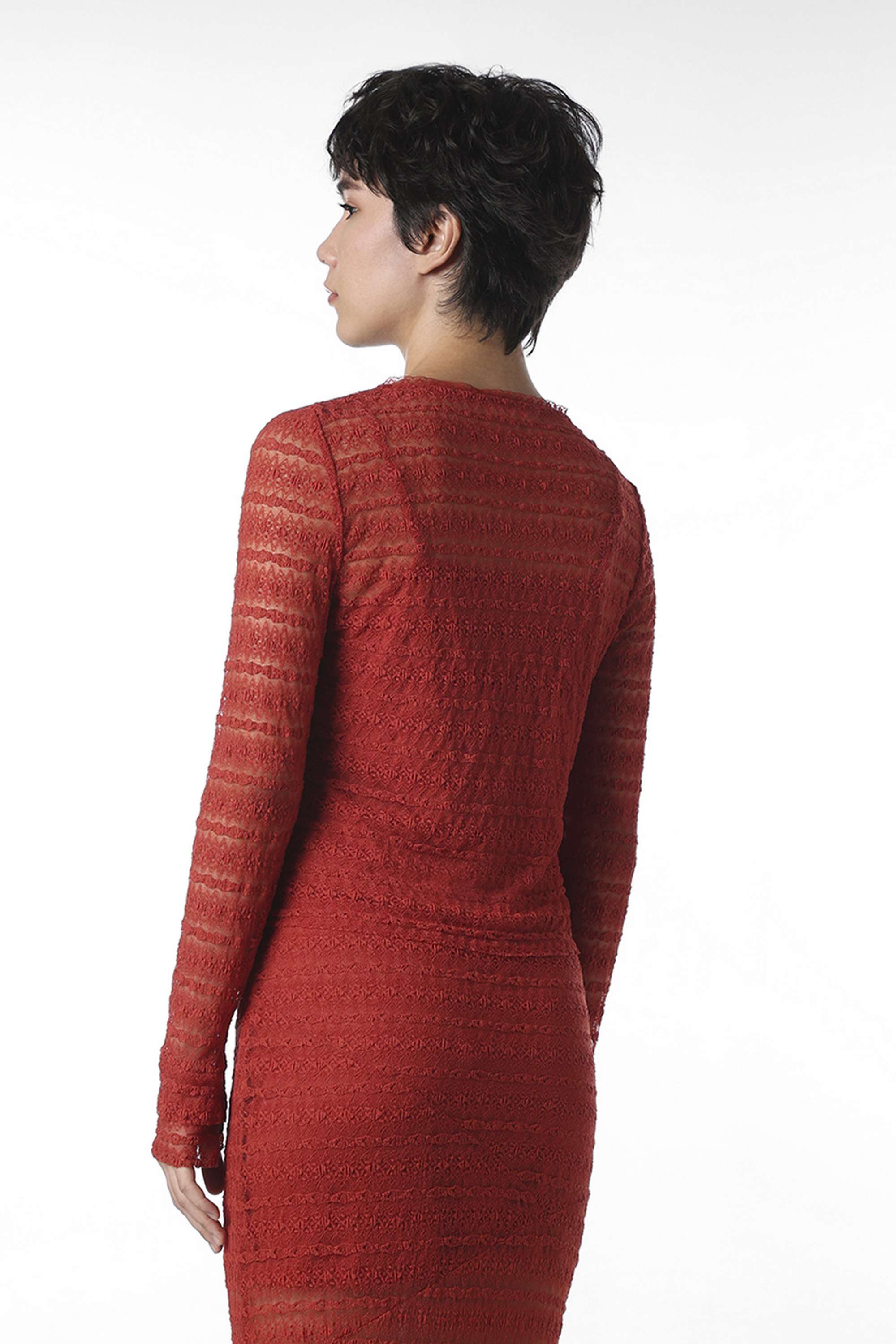 Textured-Scoop-Neck-Nylon-Women-Casual-Wear-Top