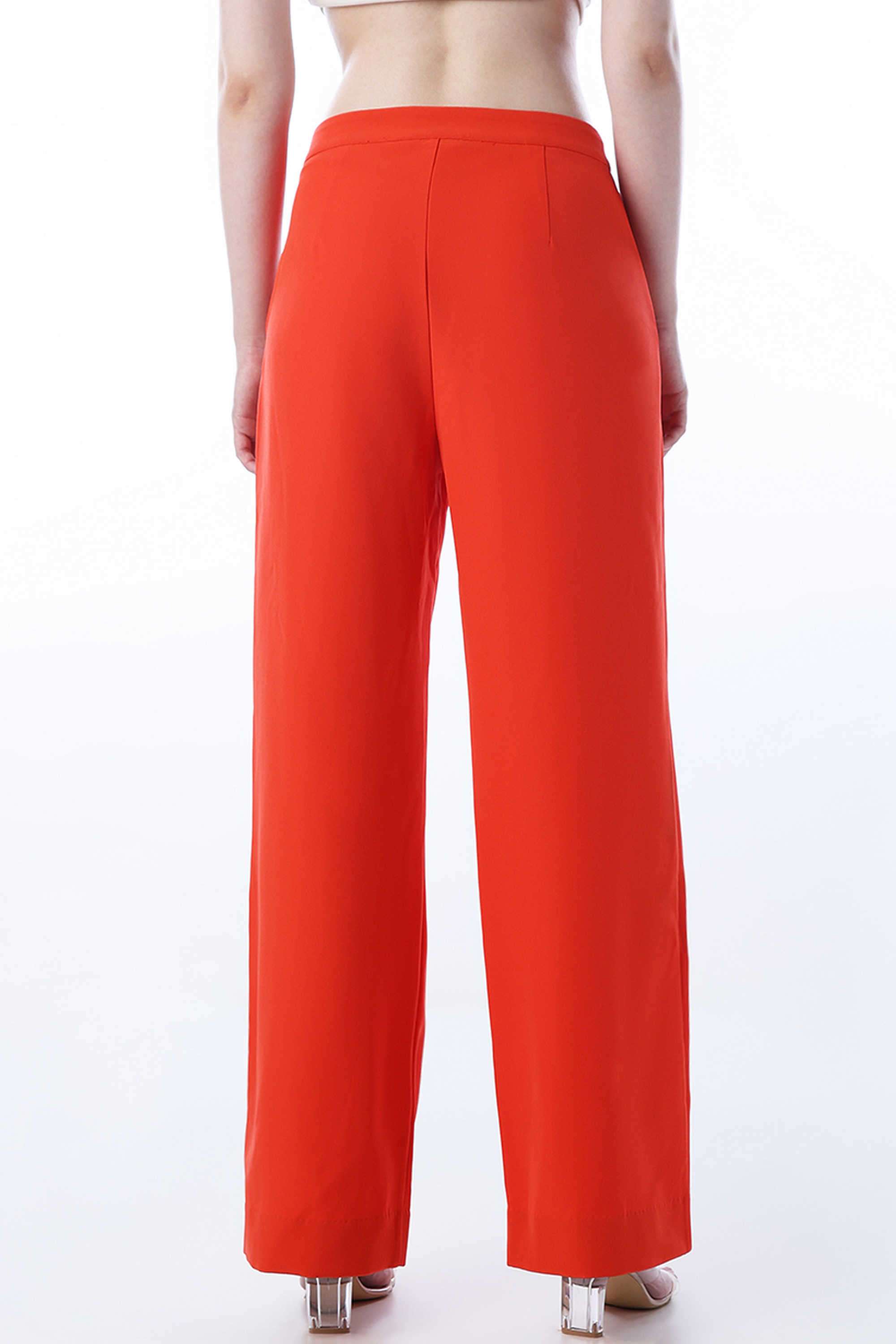 Solid-Regular-Fit-Polyester-Women-s-Casual-Wear-Pants