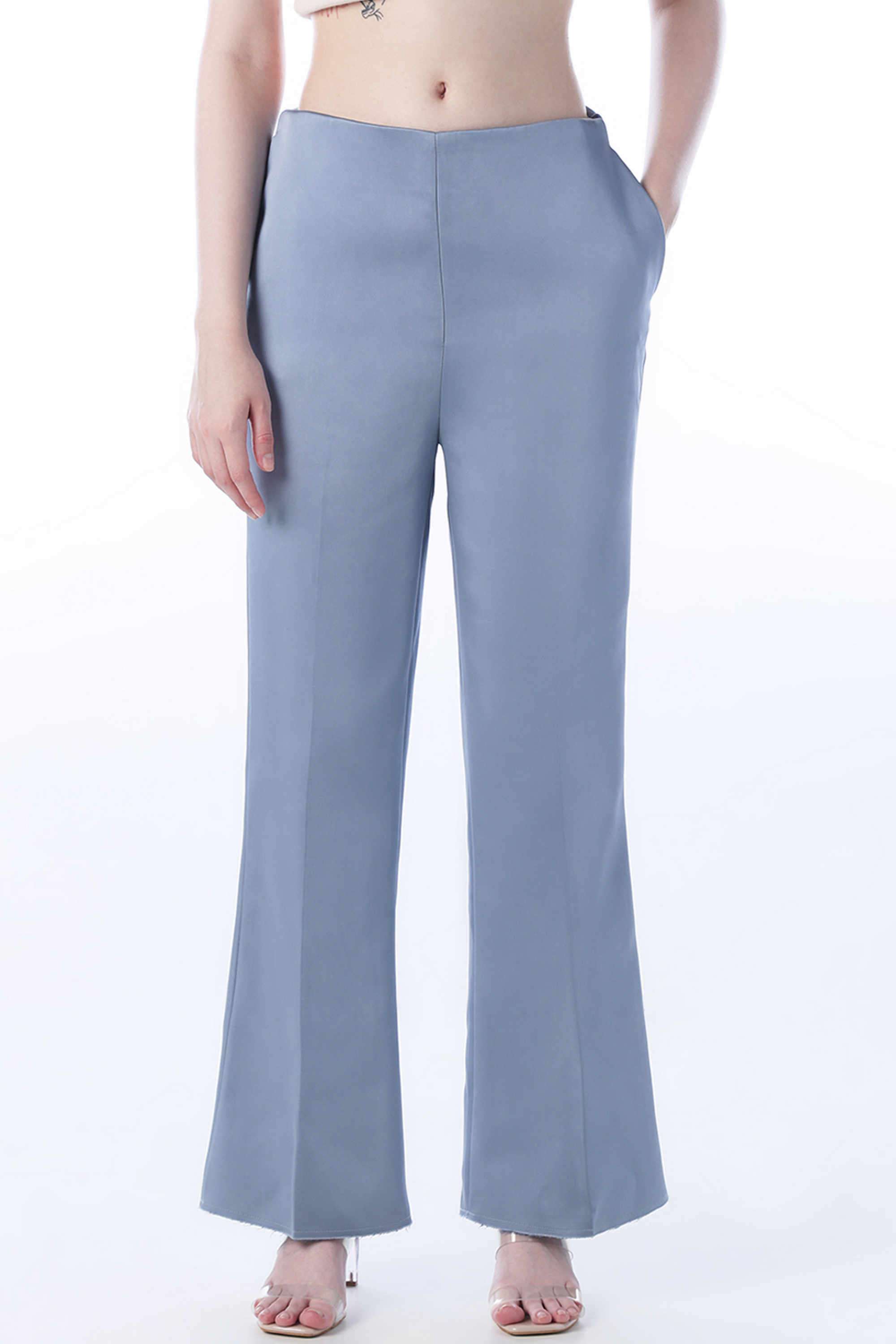 Solid-Polyester-Women-s-Party-Wear-Pants