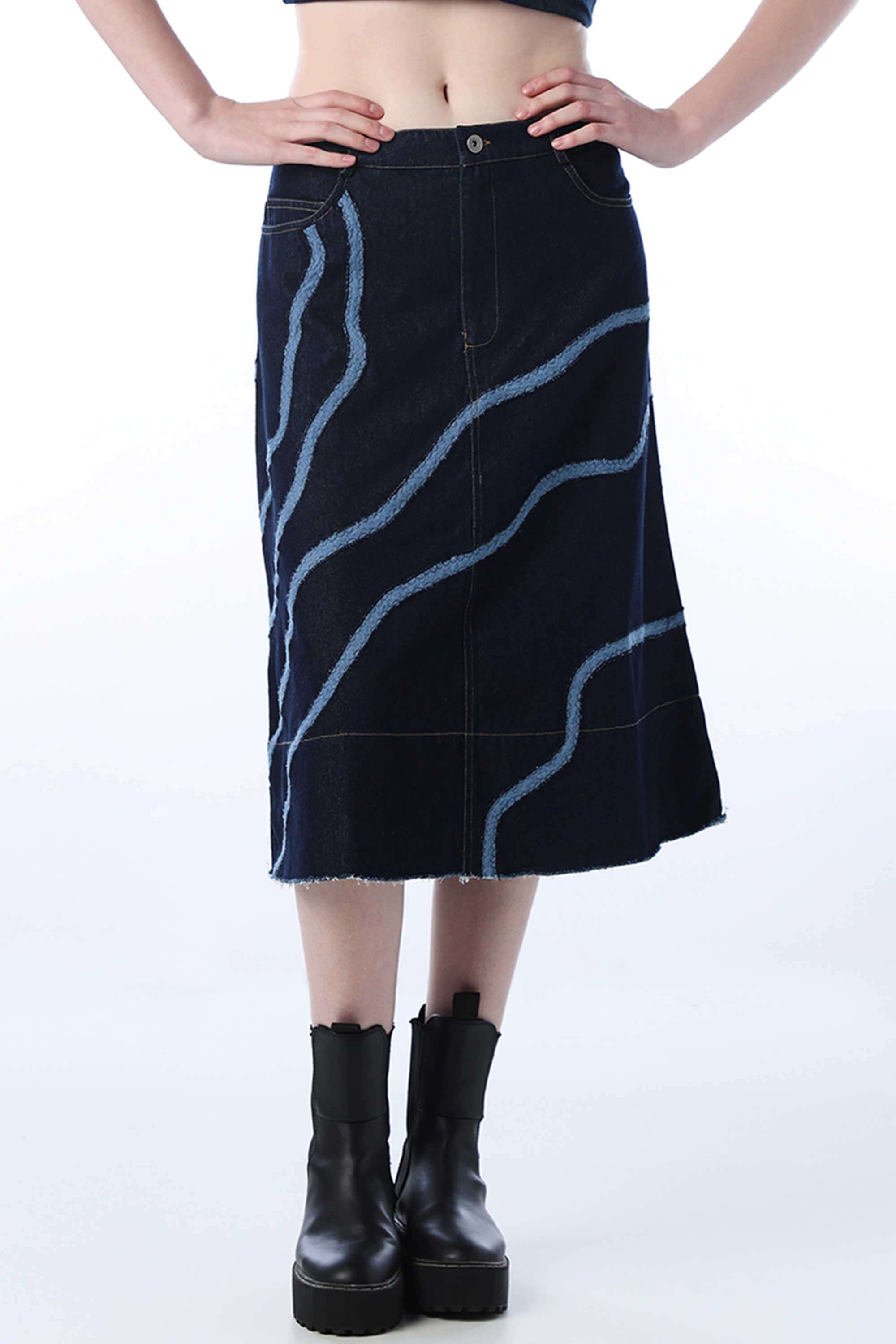 Solid-Regular-Fit-Cotton-Women-s-Casual-Wear-Skirts