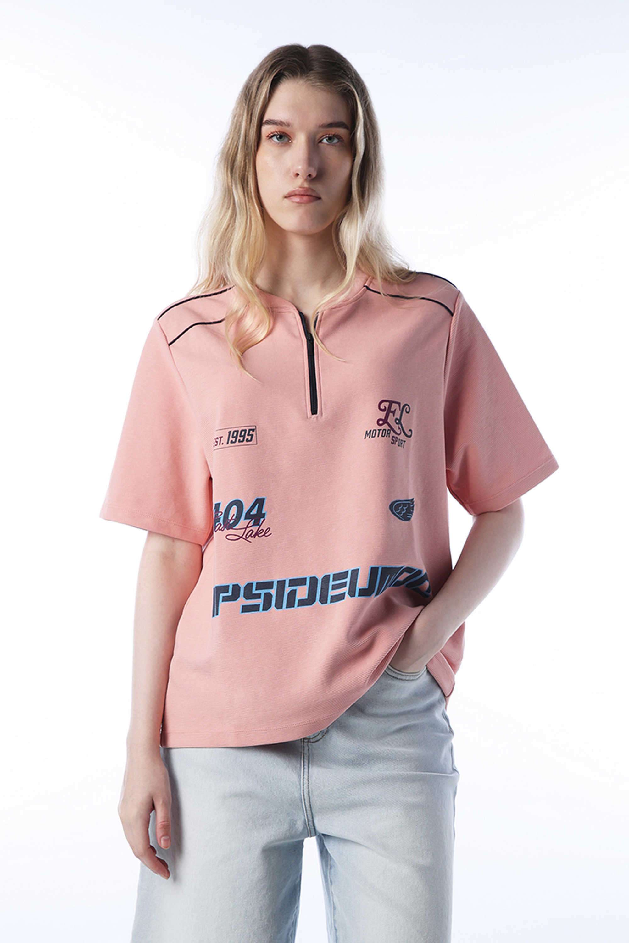 Typographic-Polyester-Round-Neck-Women-s-T-Shirt